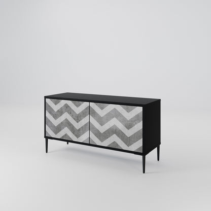 TOUGH ZIG ZAG Kompaktní dvoudveřový TV stolek