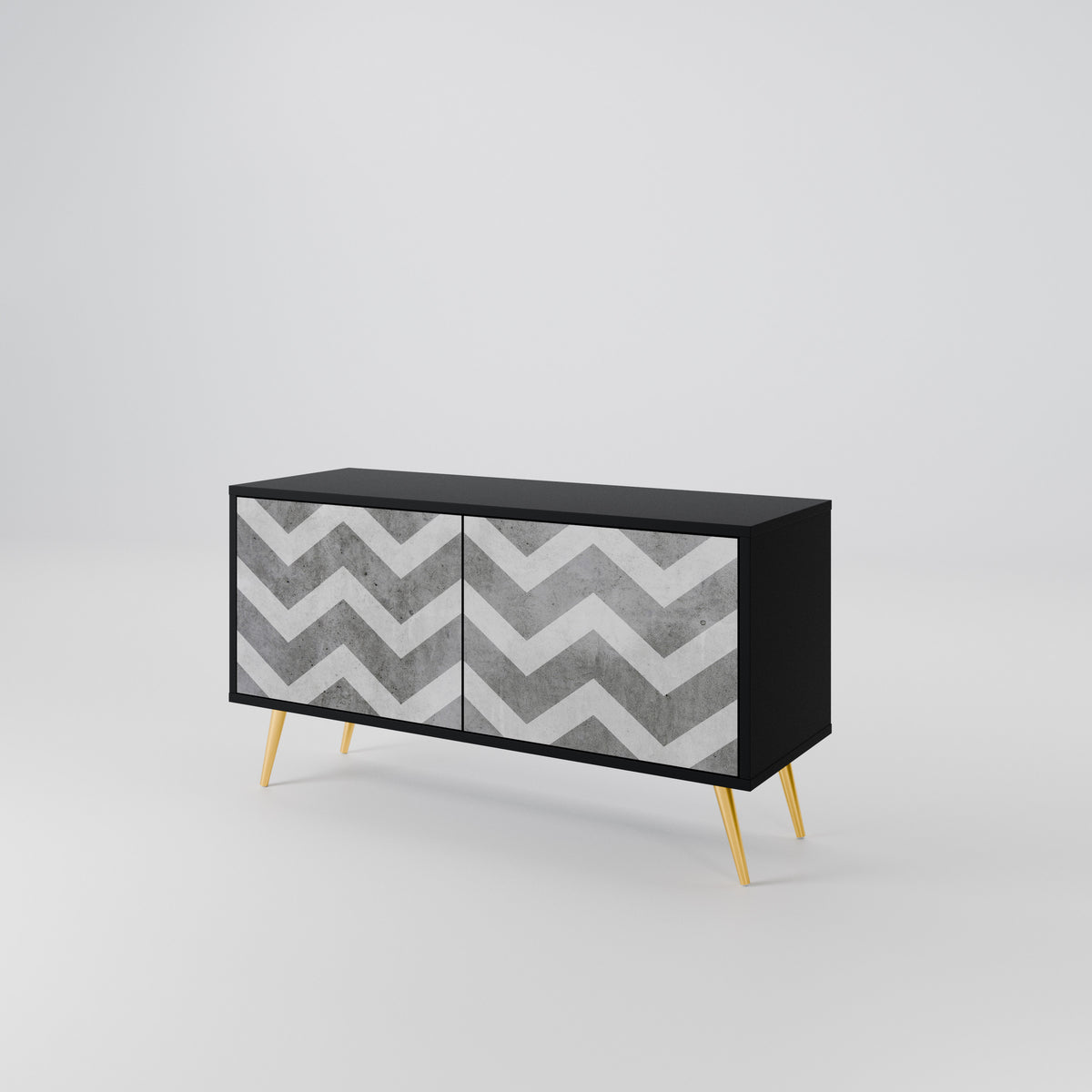 TOUGH ZIG ZAG Kompaktní dvoudveřový TV stolek