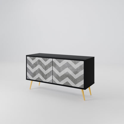 TOUGH ZIG ZAG Kompaktní dvoudveřový TV stolek