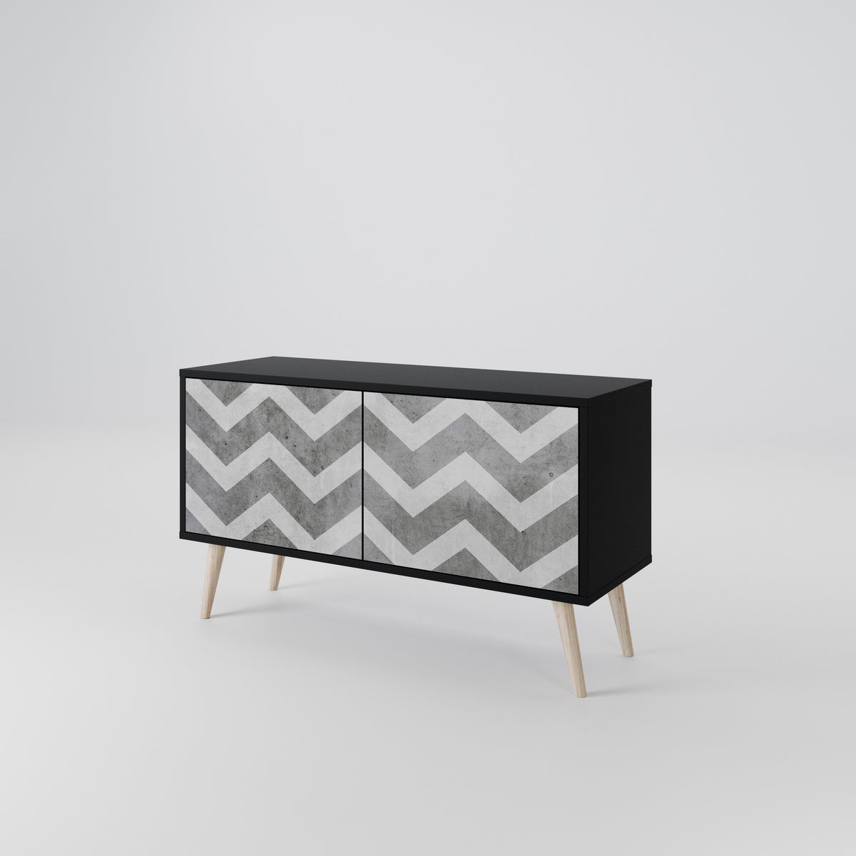 TOUGH ZIG ZAG Kompaktní dvoudveřový TV stolek