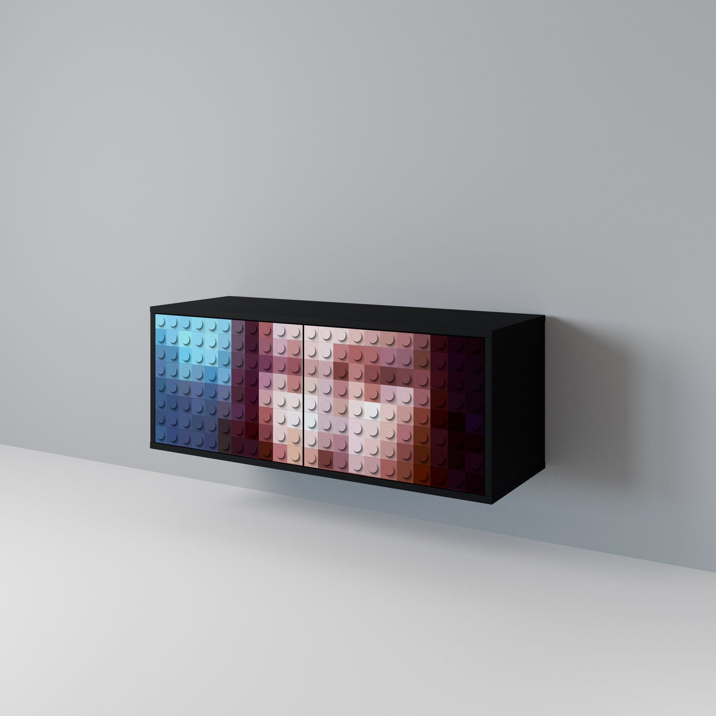 CONSTRUCTIVE ART Kompaktní dvoudveřový TV stolek
