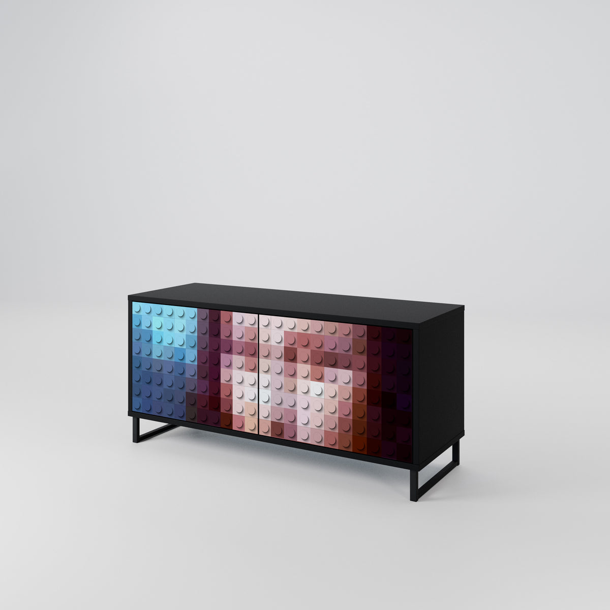 CONSTRUCTIVE ART Kompaktní dvoudveřový TV stolek