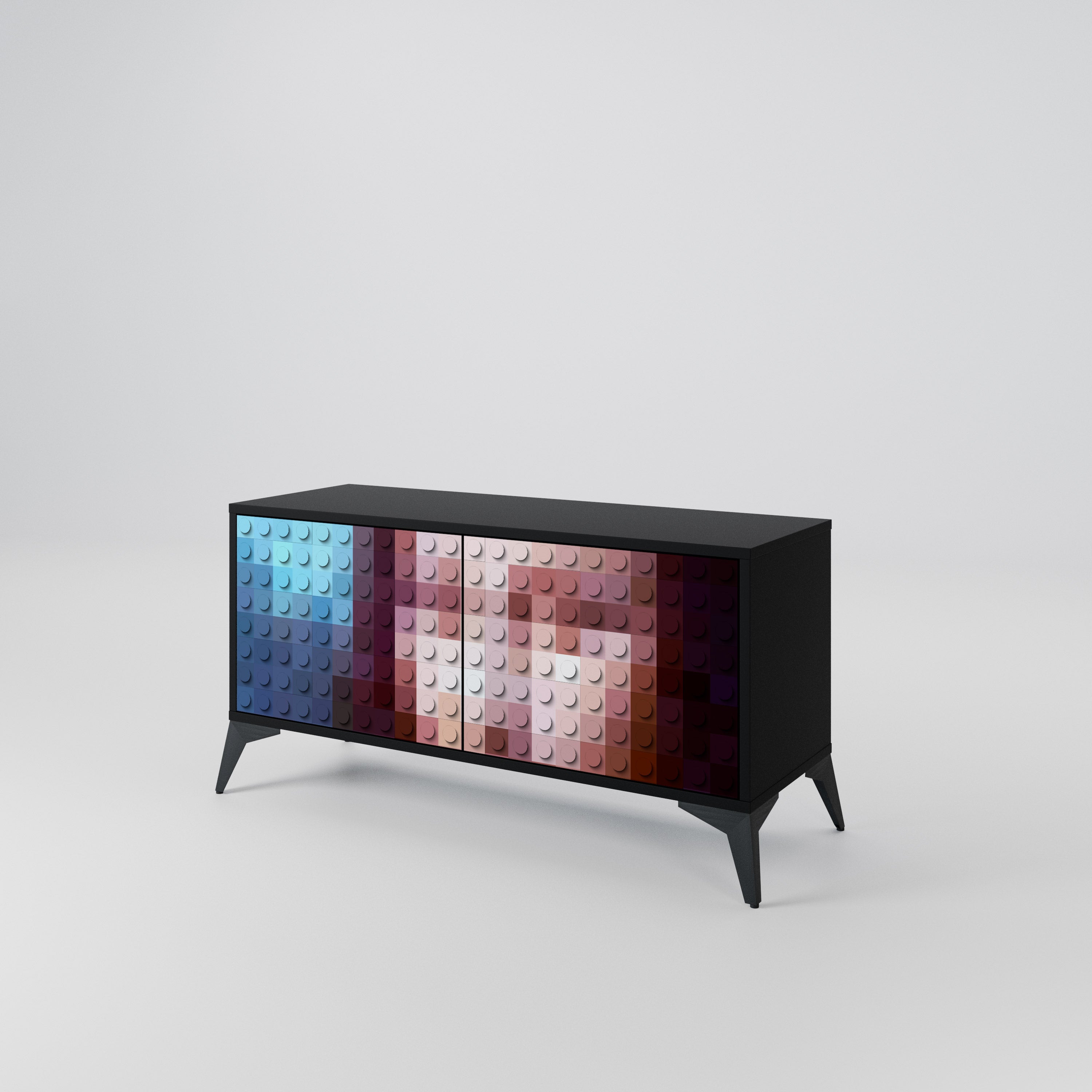 CONSTRUCTIVE ART Compact 2-Door TV Cabinet