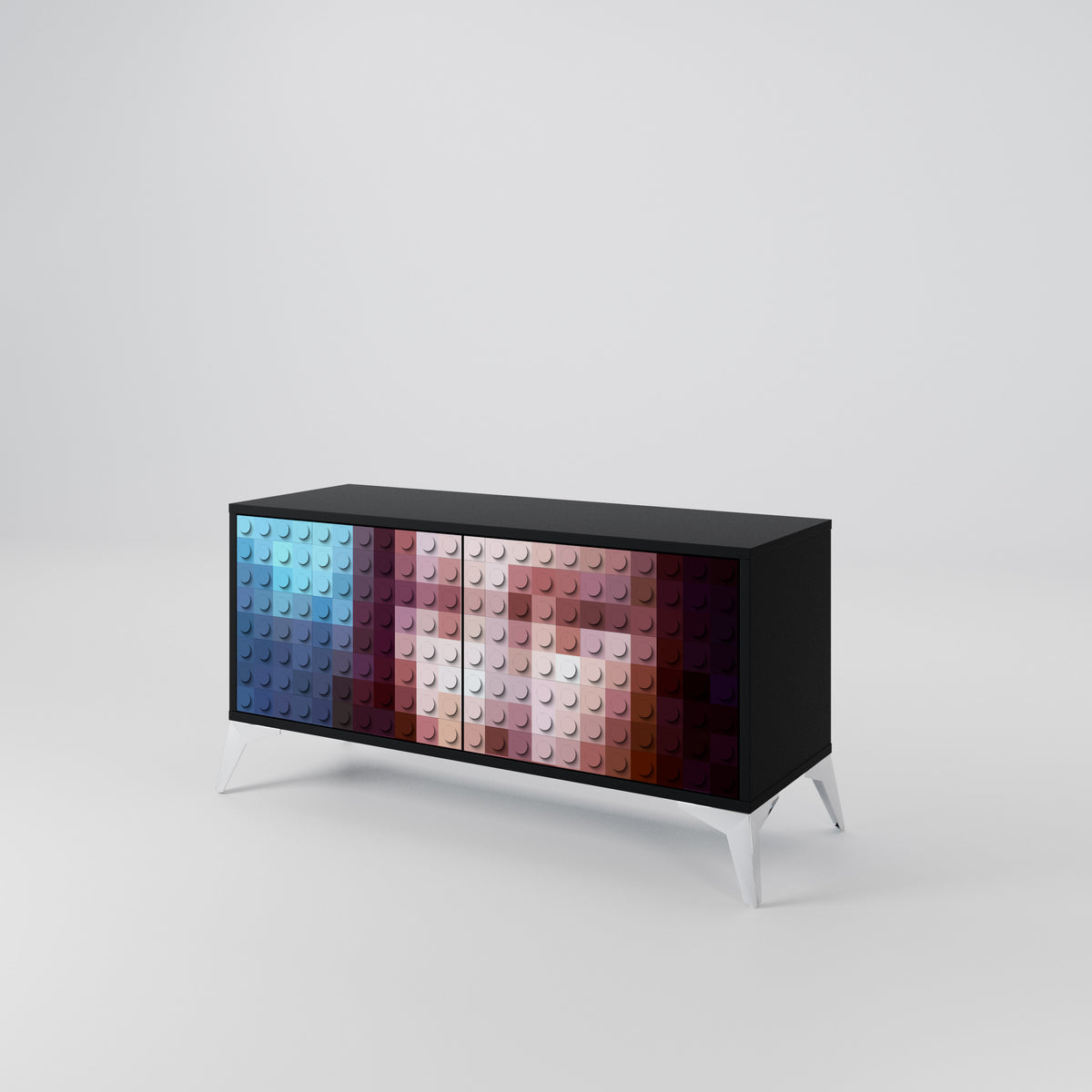 CONSTRUCTIVE ART Kompaktní dvoudveřový TV stolek