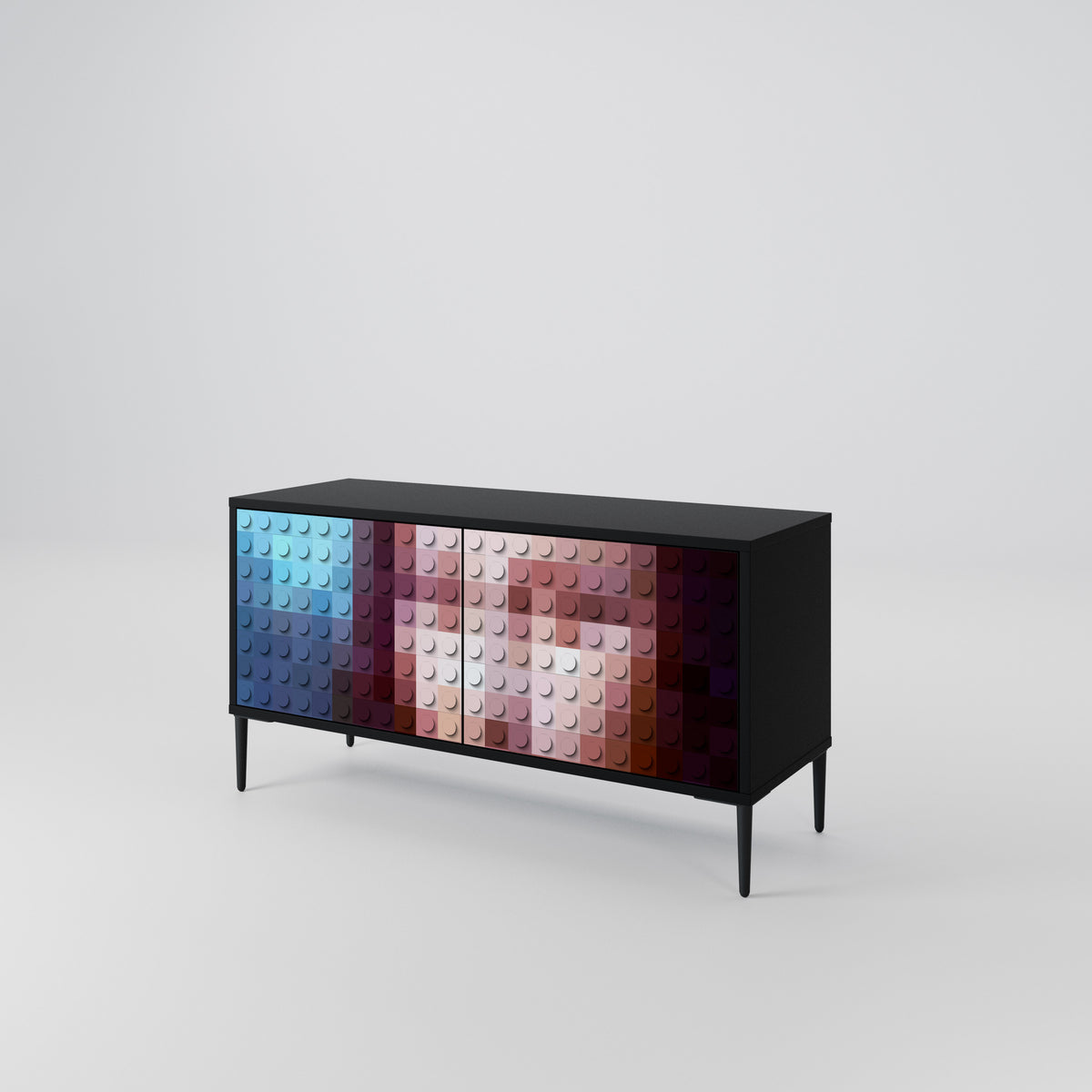 CONSTRUCTIVE ART Kompaktní dvoudveřový TV stolek