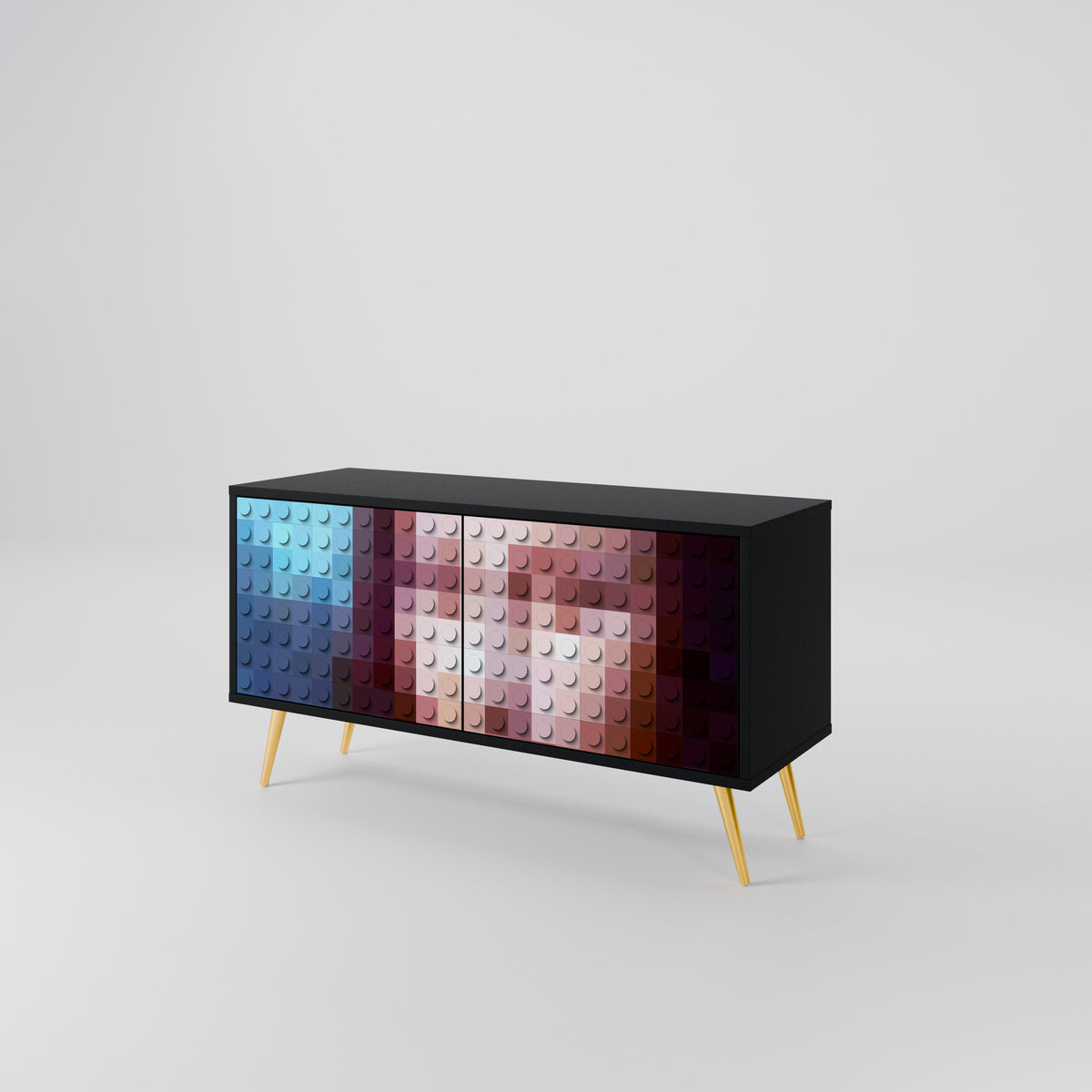 CONSTRUCTIVE ART Kompaktní dvoudveřový TV stolek