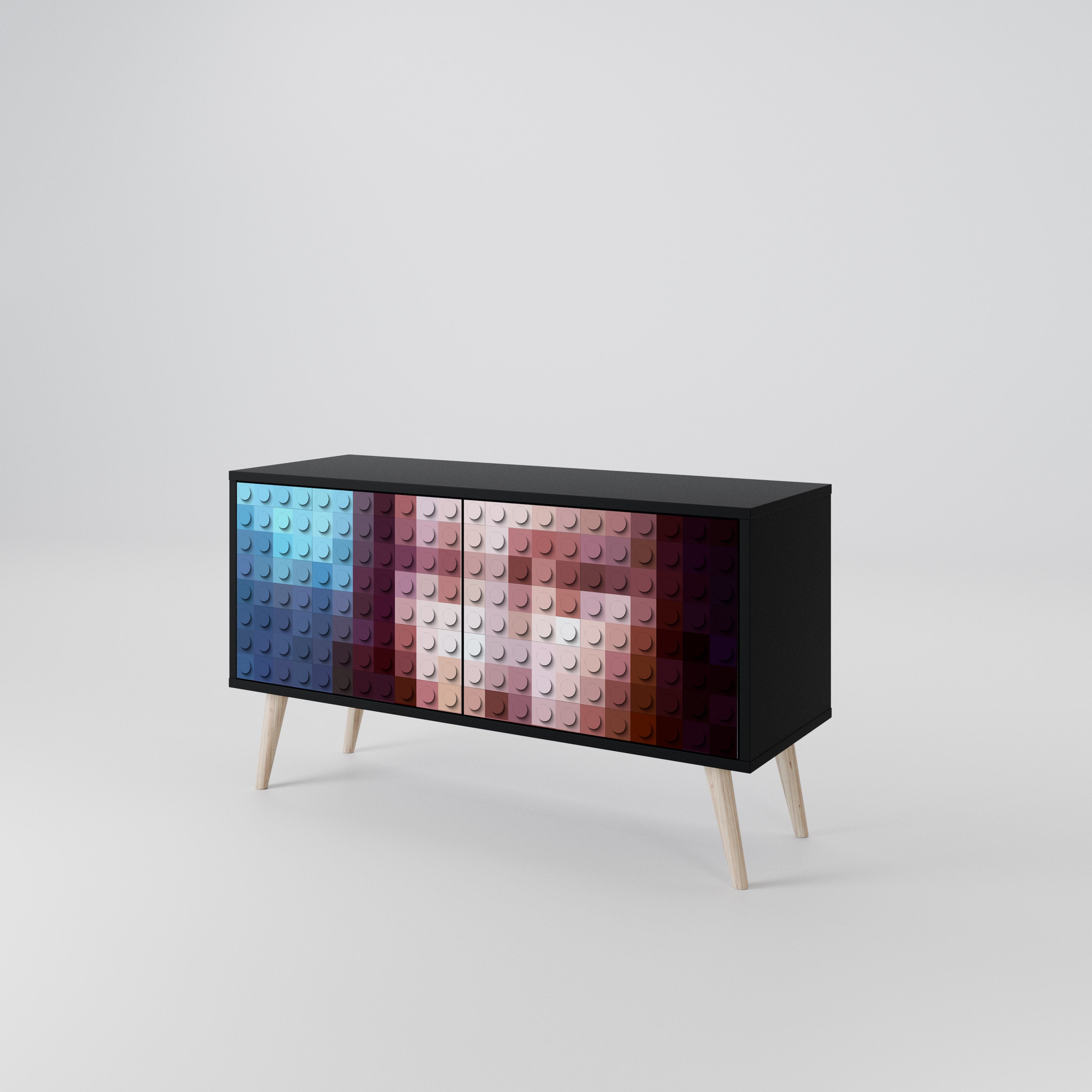 CONSTRUCTIVE ART Compact 2-Door TV Cabinet