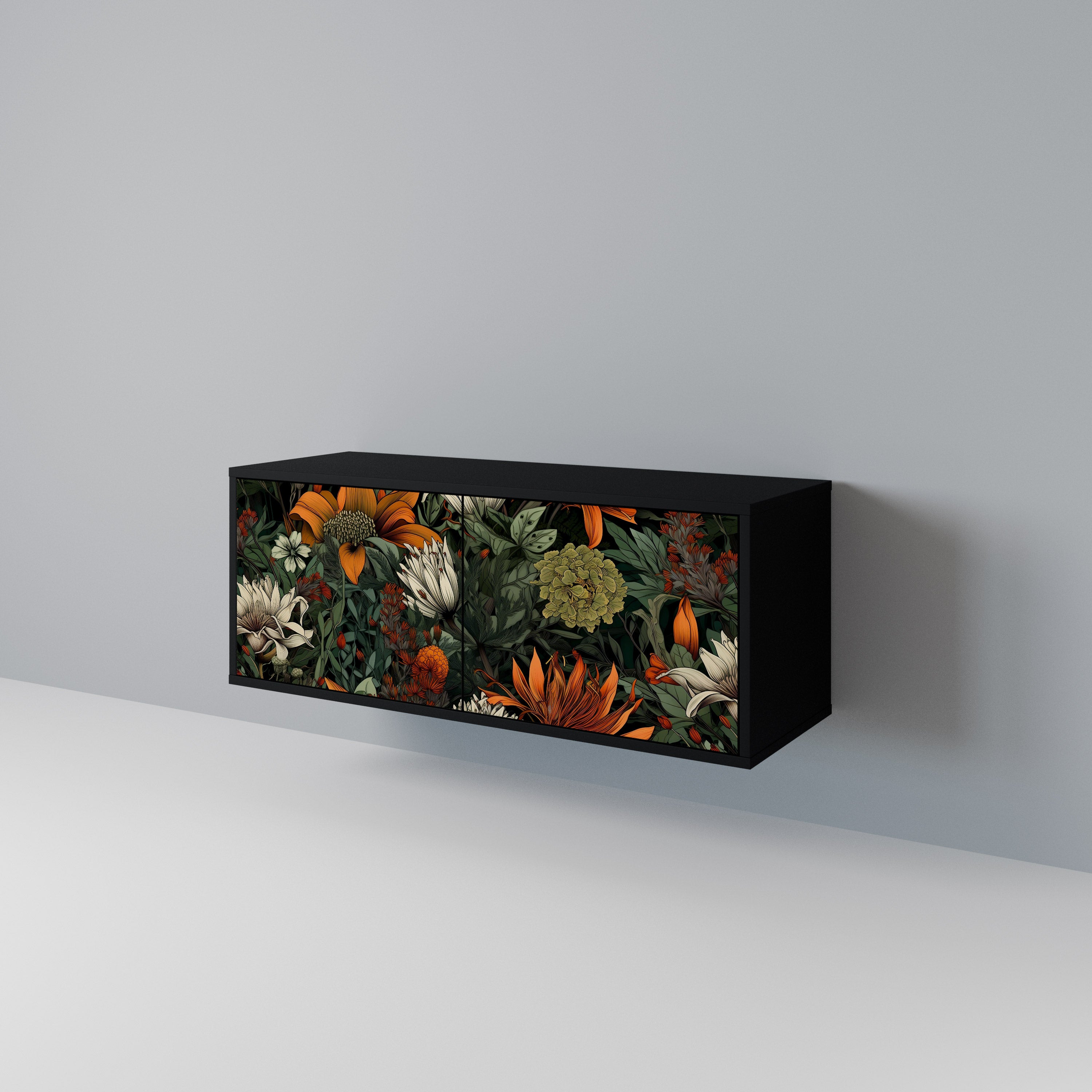 MIDNIGHT SPROUT Compact 2-Door TV Cabinet