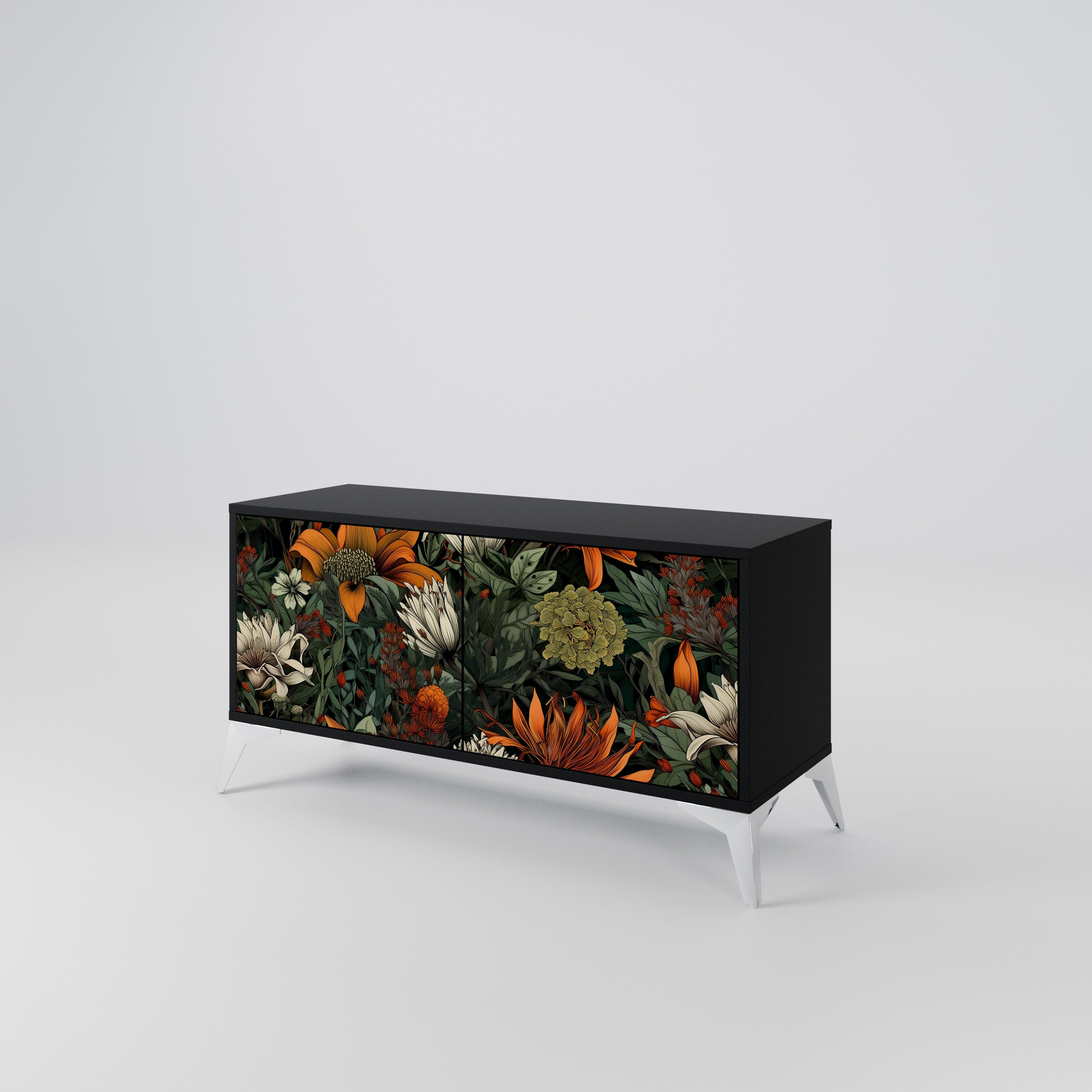 MIDNIGHT SPROUT Compact 2-Door TV Cabinet