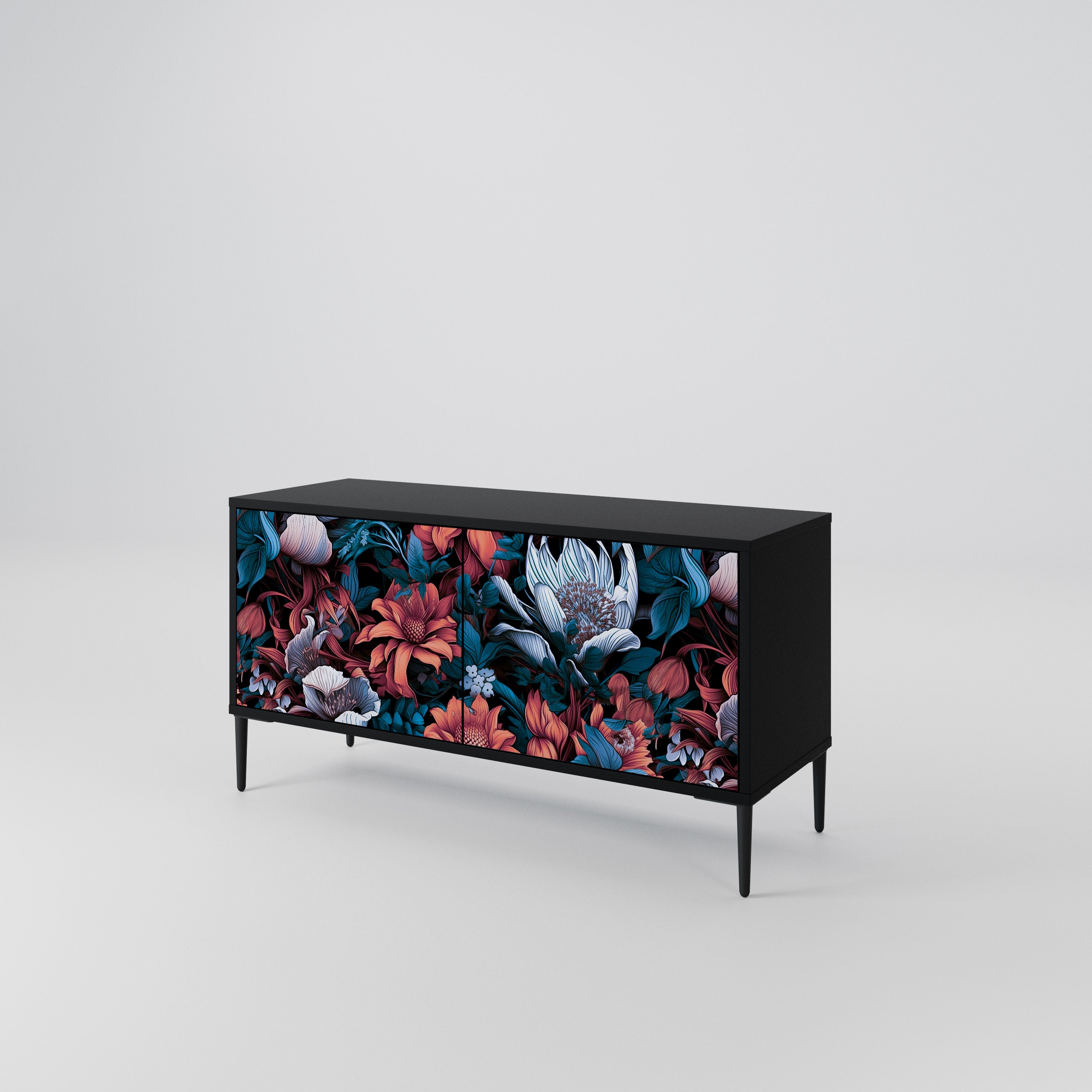 ETHEREAL BLOSSOMS Compact 2-Door TV Cabinet