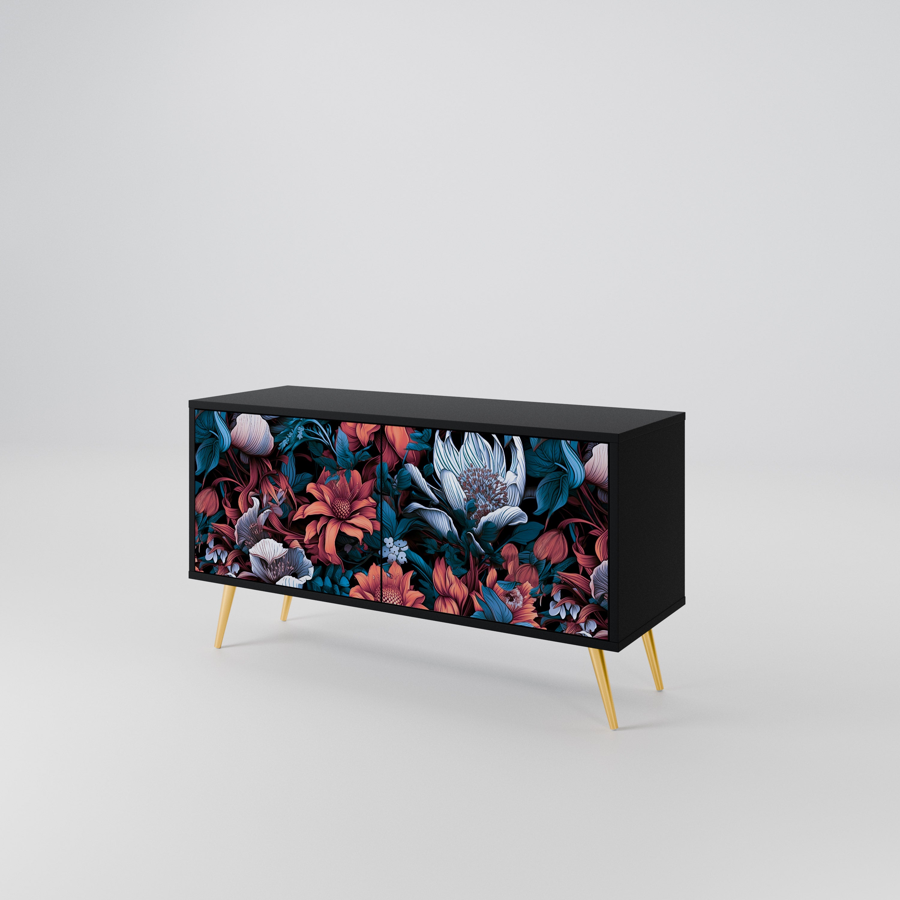 ETHEREAL BLOSSOMS Compact 2-Door TV Cabinet