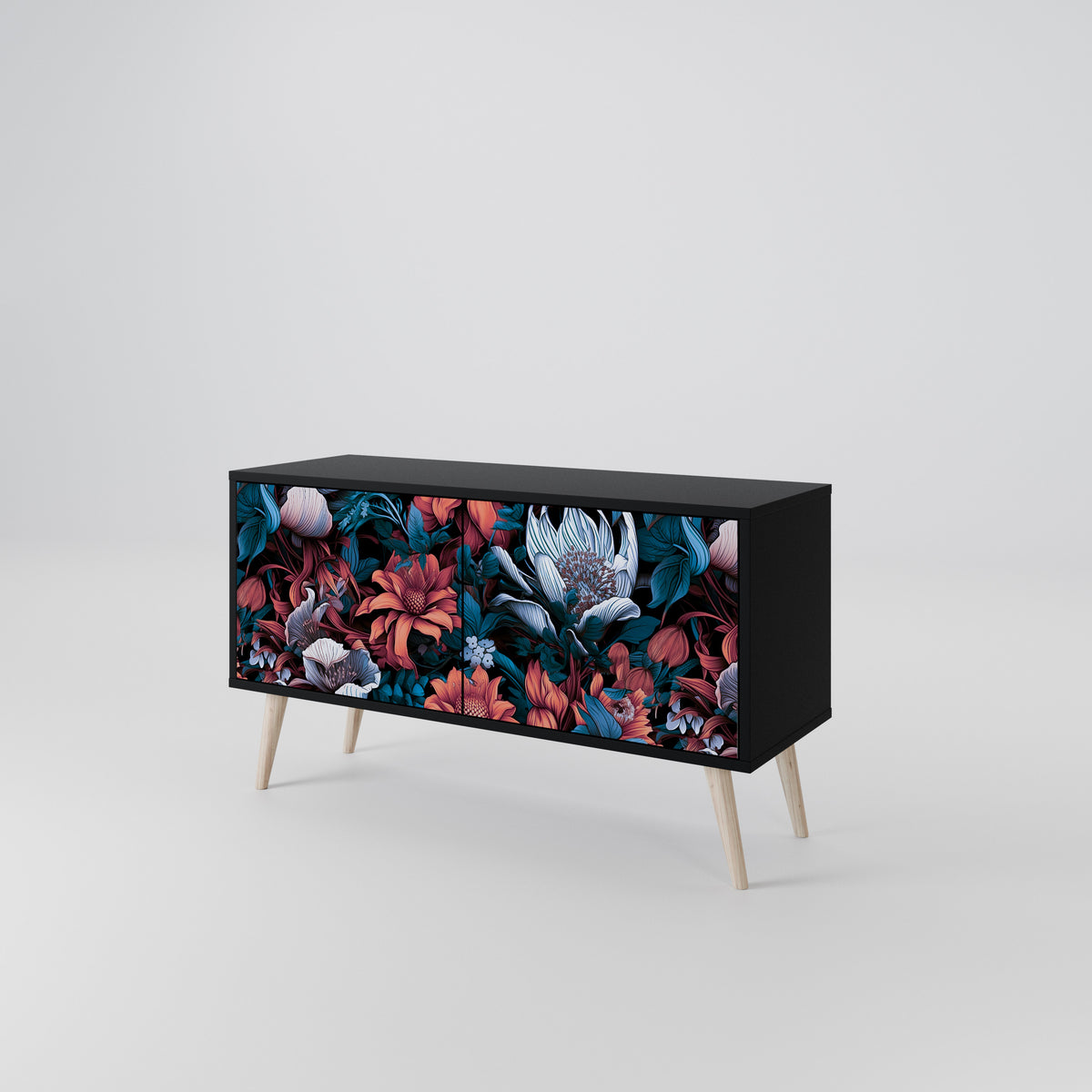 ETHEREAL BLOSSOMS Kompaktní dvoudveřový TV stolek