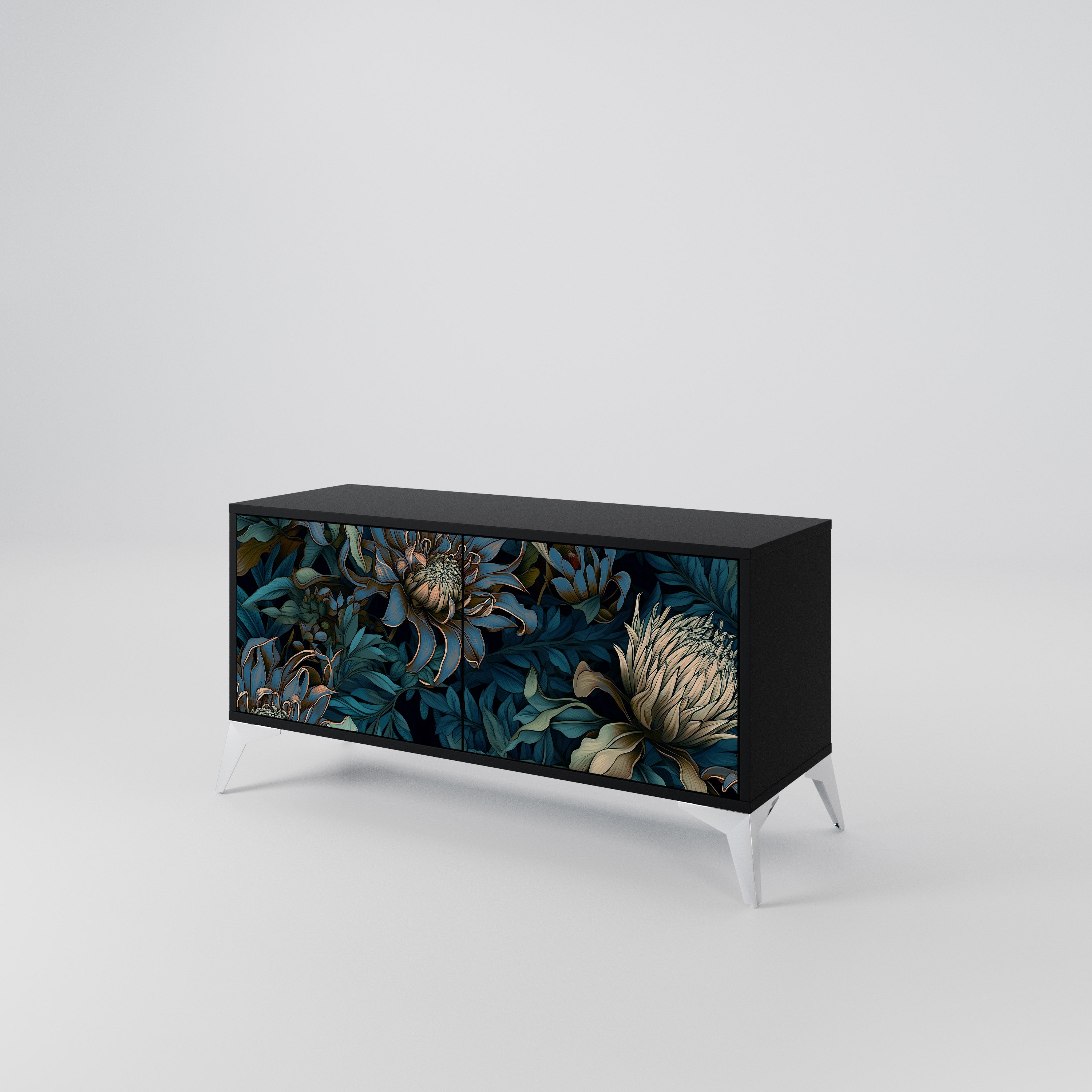 TWILIGHT BLOOM Compact 2-Door TV Cabinet