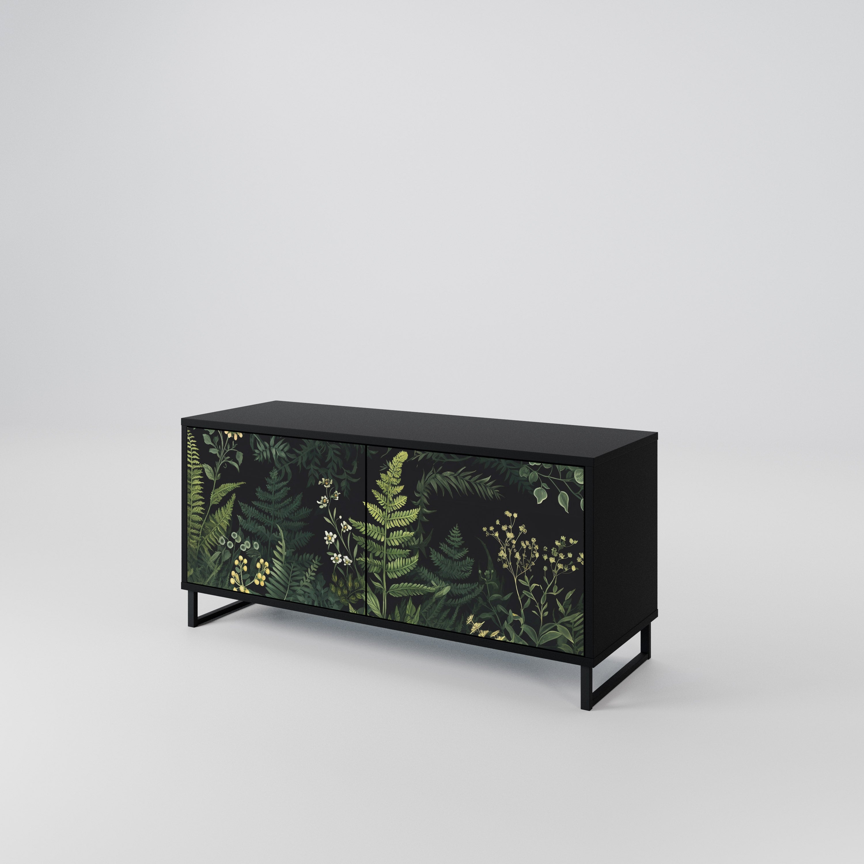 FERN FLOWERS Compact 2-Door TV Cabinet