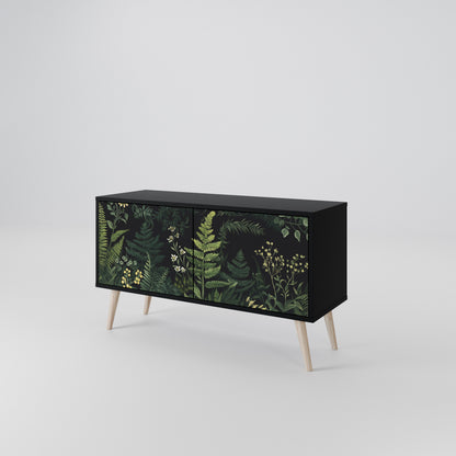 FERN FLOWERS Kompaktní dvoudveřový TV stolek