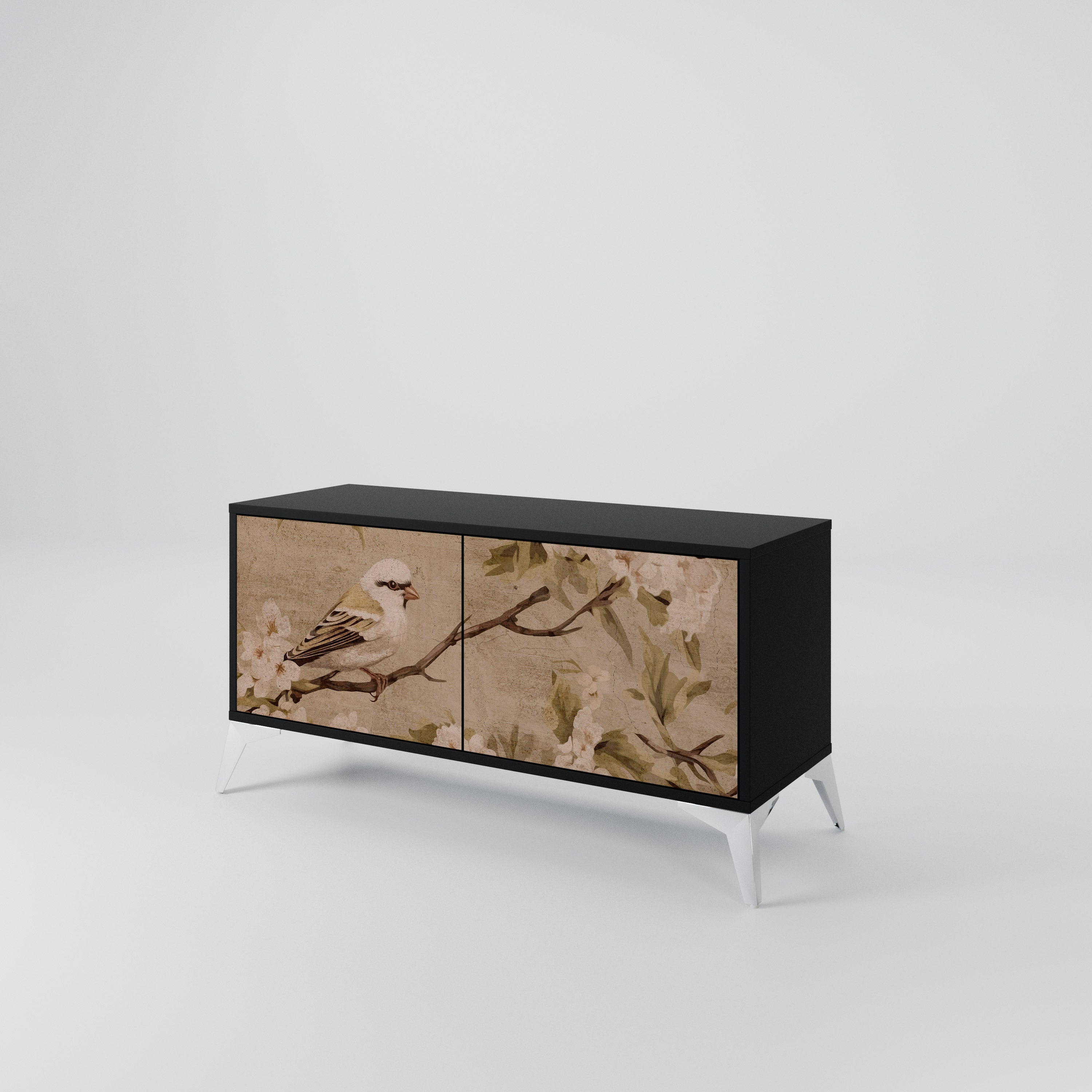PETAL DISTINGUISH Compact 2-Door TV Cabinet