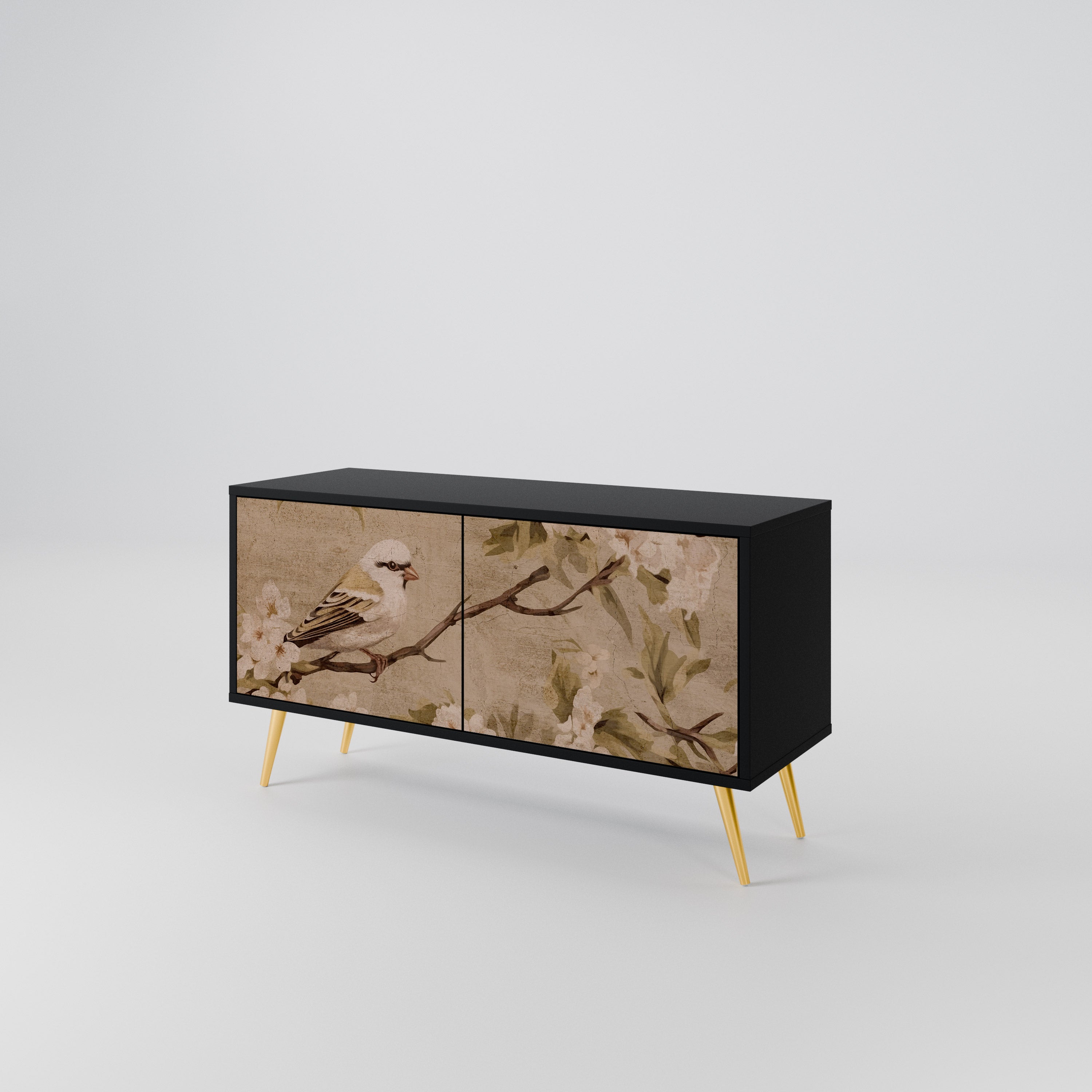 PETAL DISTINGUISH Compact 2-Door TV Cabinet