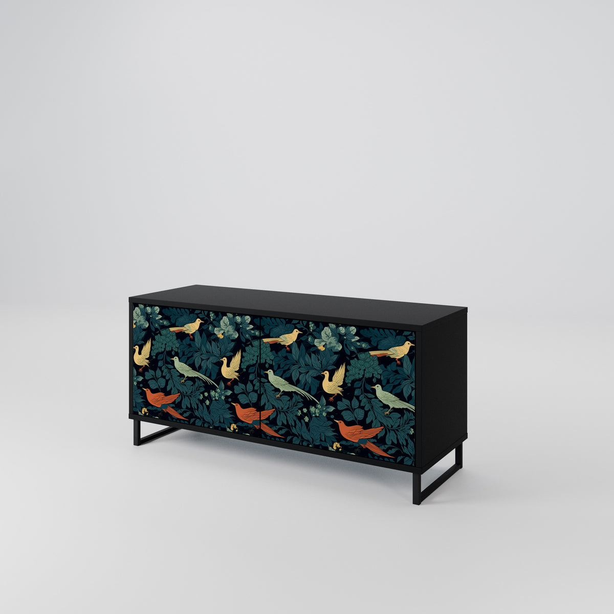 FOWL ORNAMENT Kompaktní dvoudveřový TV stolek