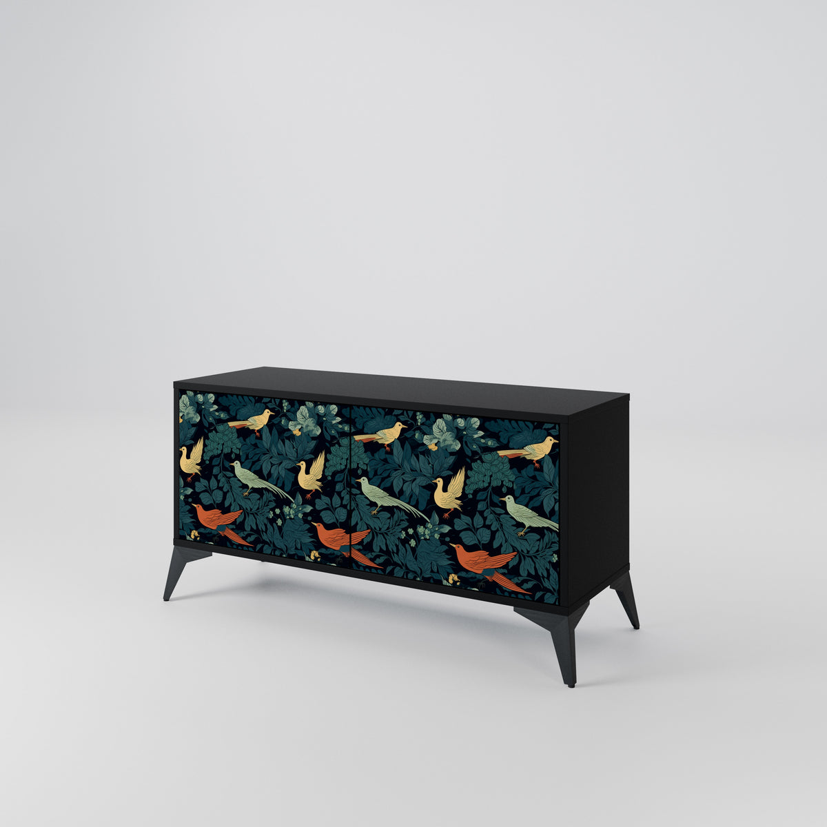 FOWL ORNAMENT Kompaktní dvoudveřový TV stolek