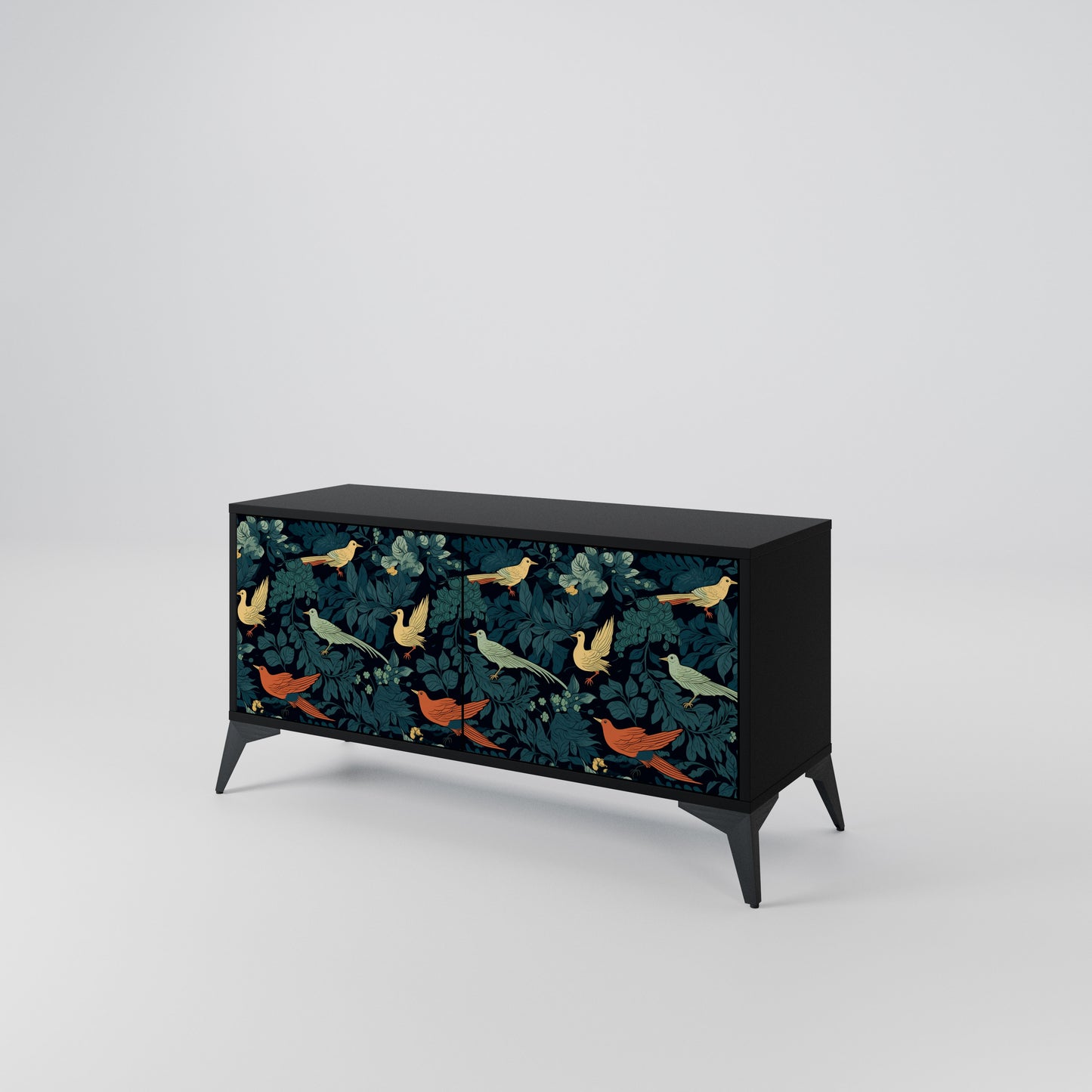 FOWL ORNAMENT Kompaktní dvoudveřový TV stolek