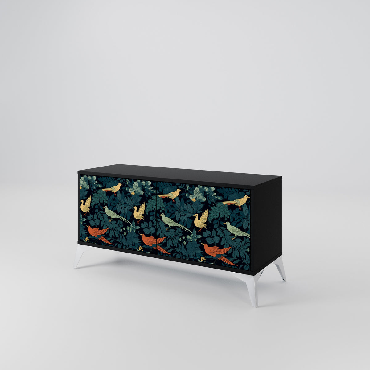 FOWL ORNAMENT Kompaktní dvoudveřový TV stolek