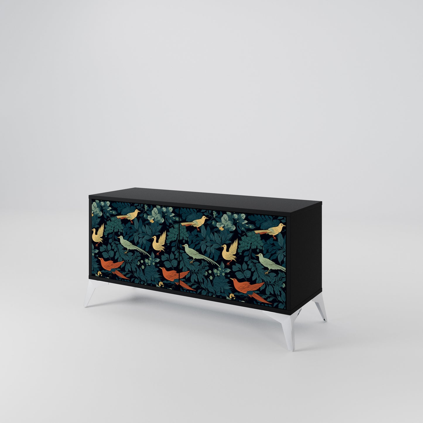 FOWL ORNAMENT Kompaktní dvoudveřový TV stolek