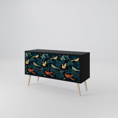 FOWL ORNAMENT Kompaktní dvoudveřový TV stolek