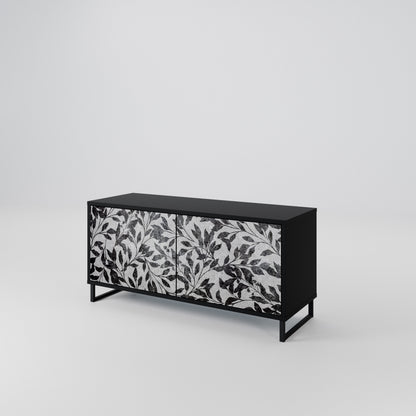 CHARCOAL SPROUT Kompaktní dvoudveřový TV stolek