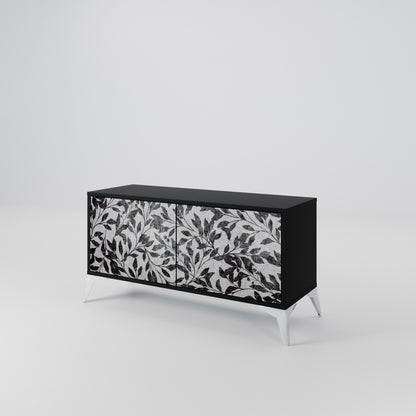 CHARCOAL SPROUT Kompaktní dvoudveřový TV stolek