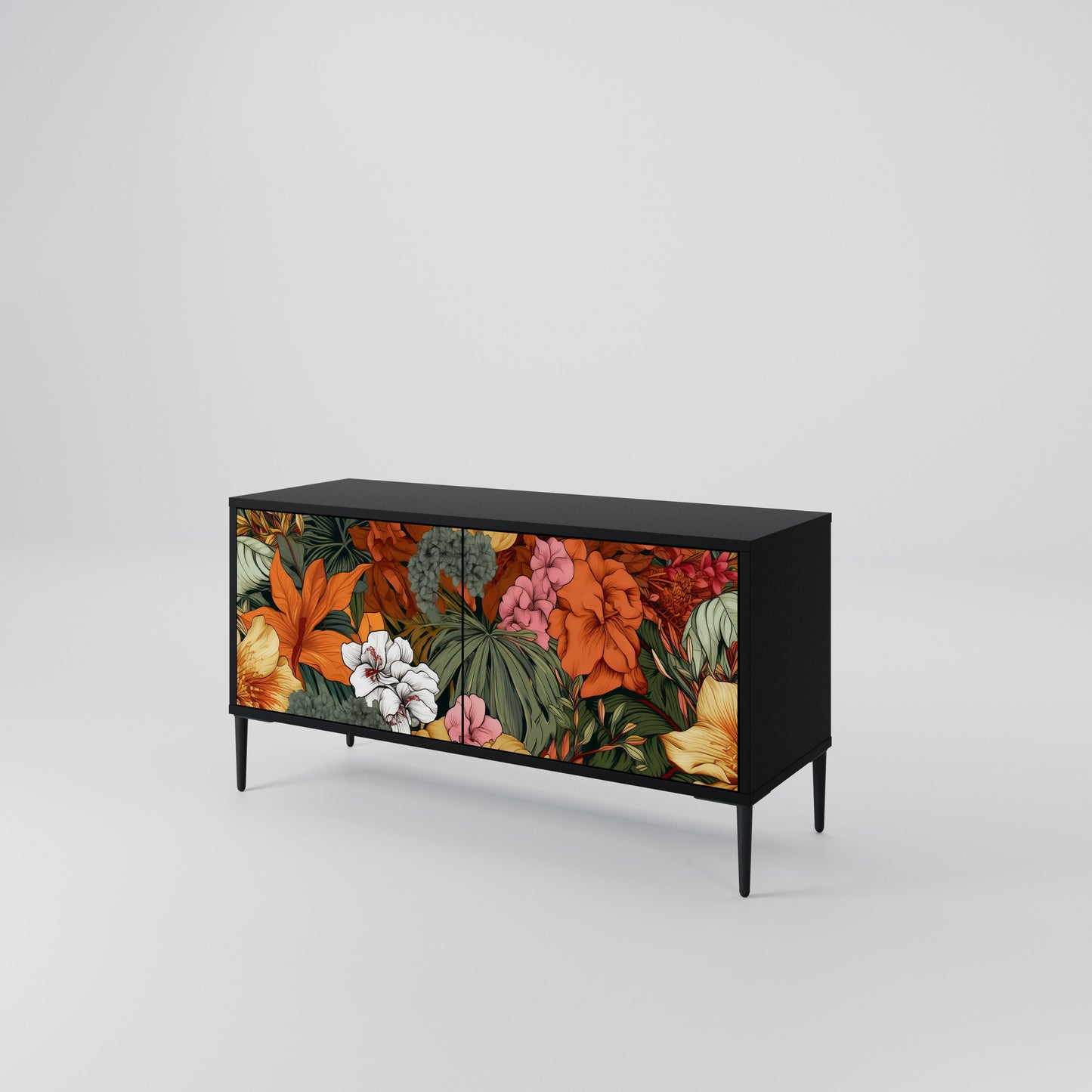 RADIANT FLORA Kompaktní dvoudveřový TV stolek