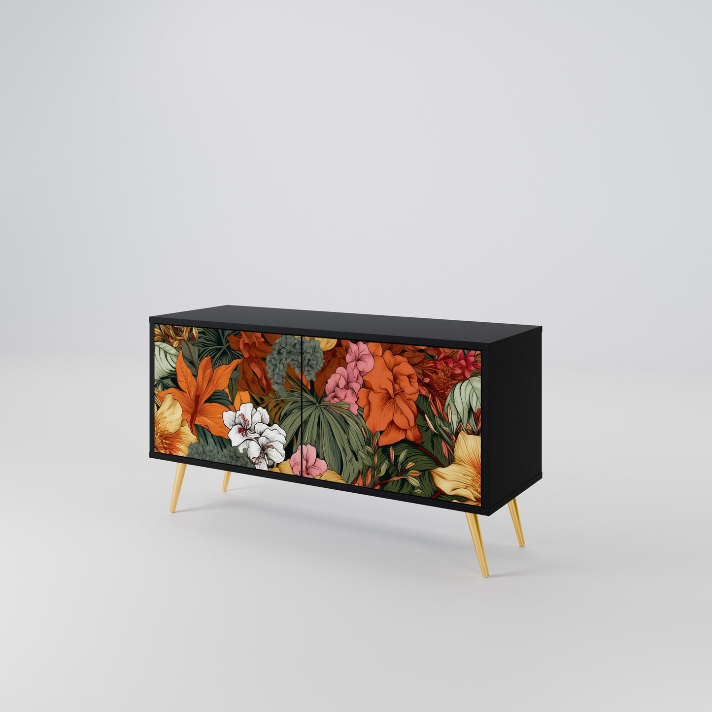 RADIANT FLORA Kompaktní dvoudveřový TV stolek