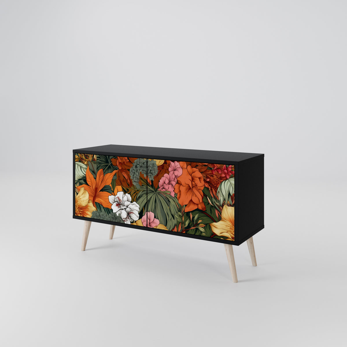 RADIANT FLORA Kompaktní dvoudveřový TV stolek