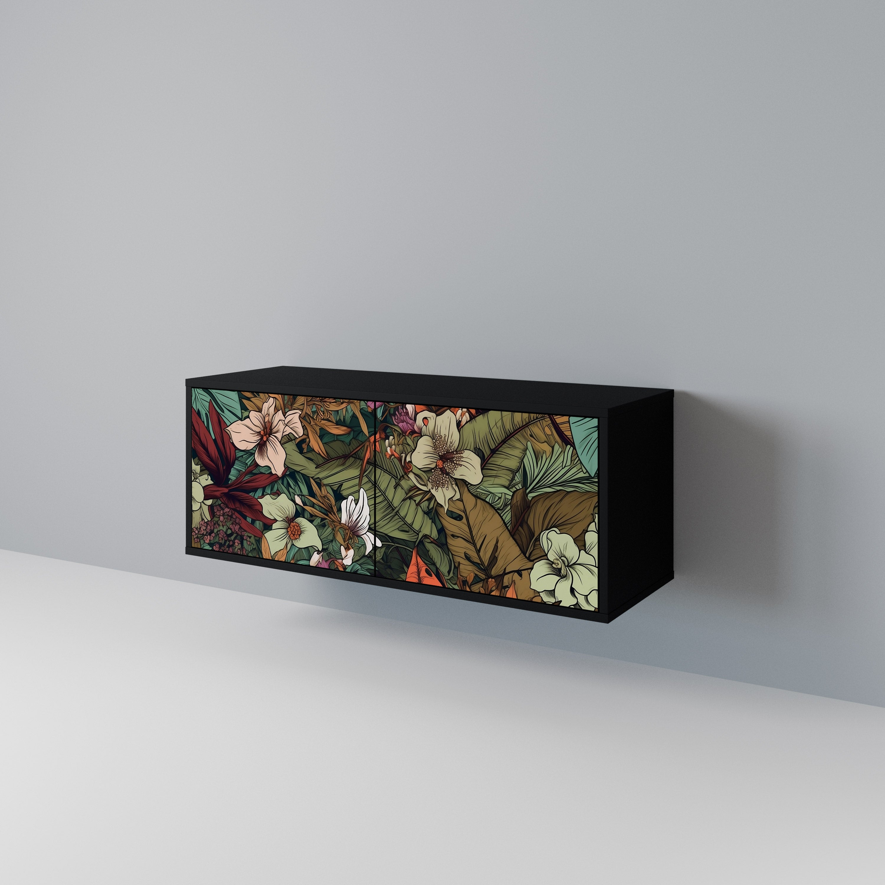 BOTANICAL EMERGENCE Compact 2-Door TV Cabinet