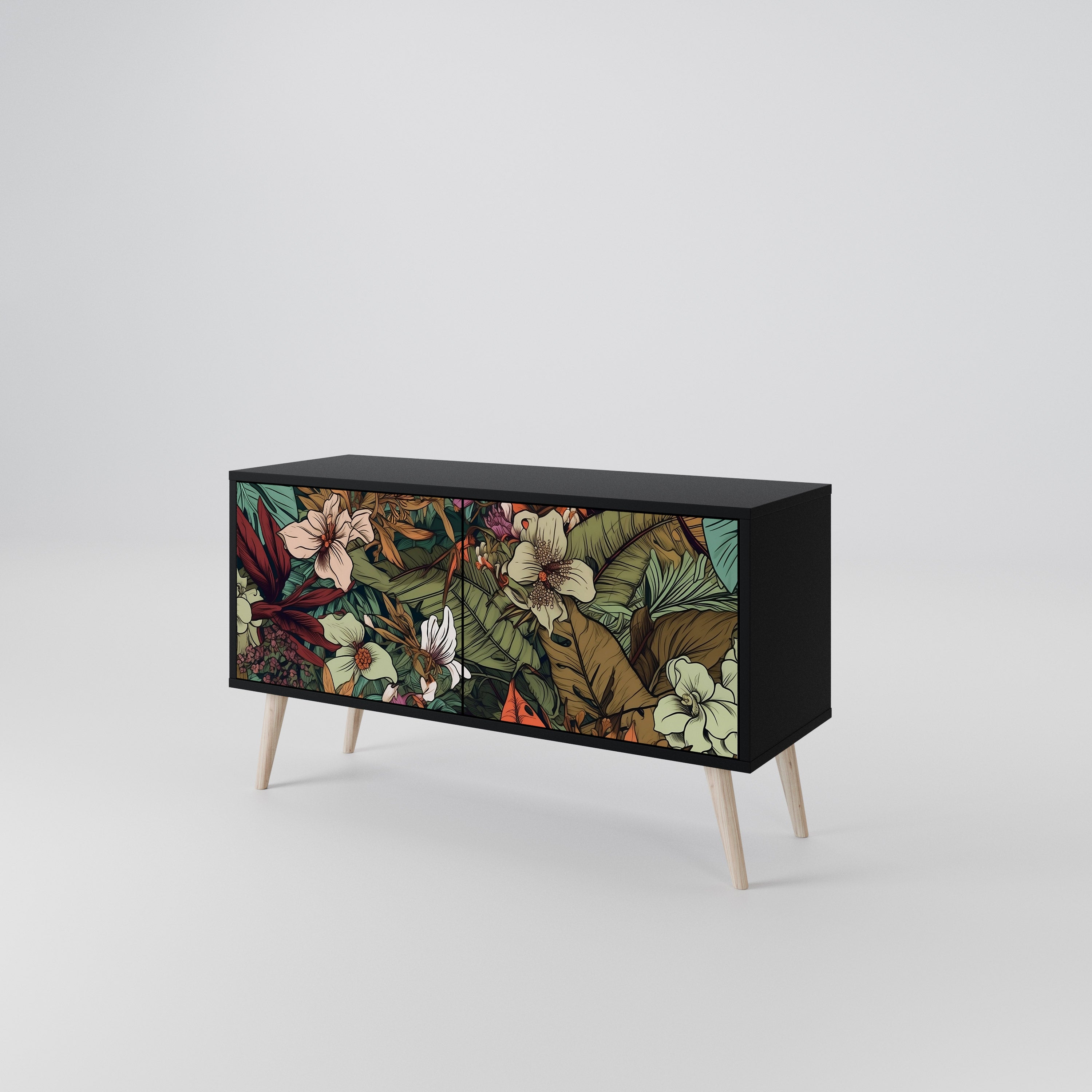 BOTANICAL EMERGENCE Compact 2-Door TV Cabinet