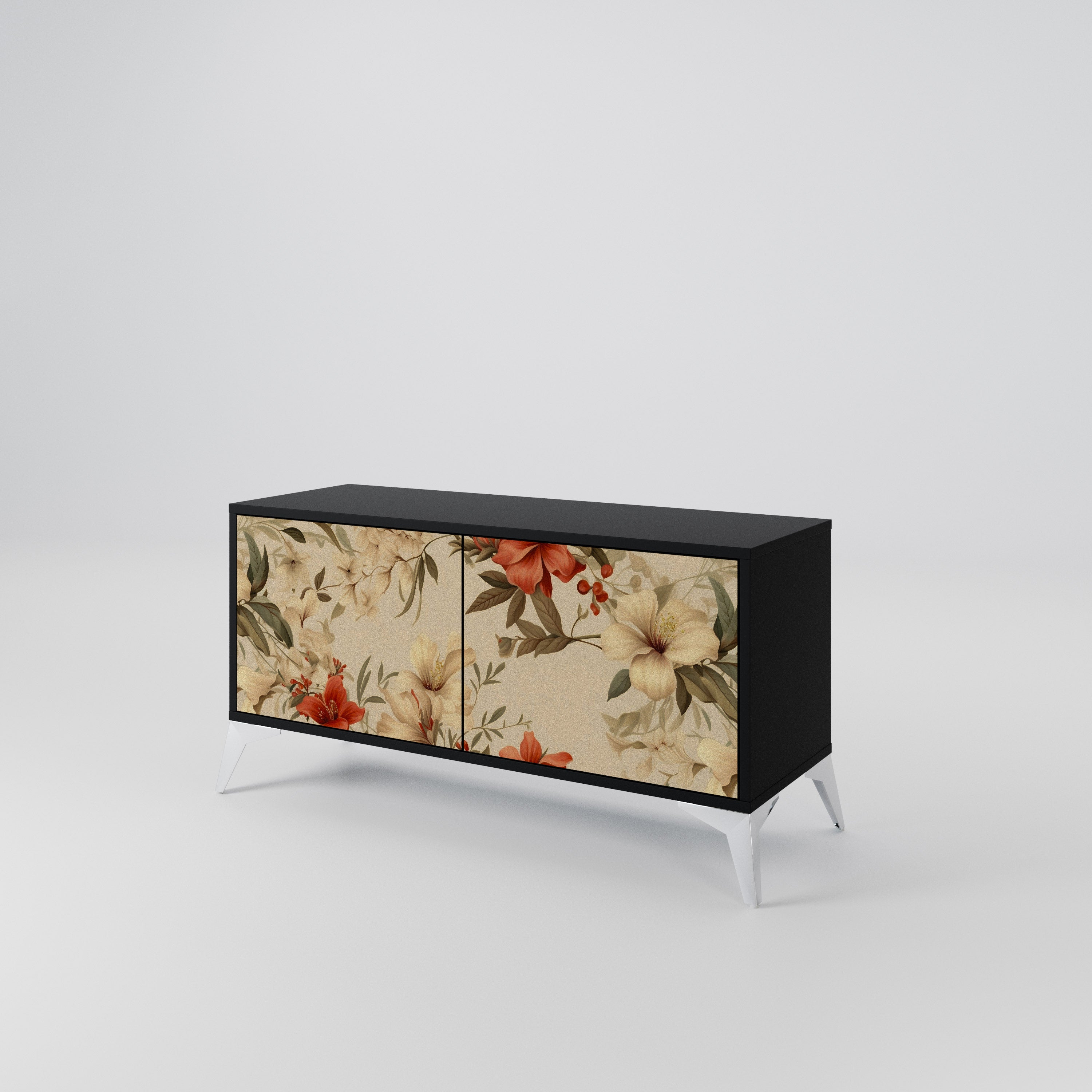 BLOOMING HARMONY Compact 2-Door TV Cabinet