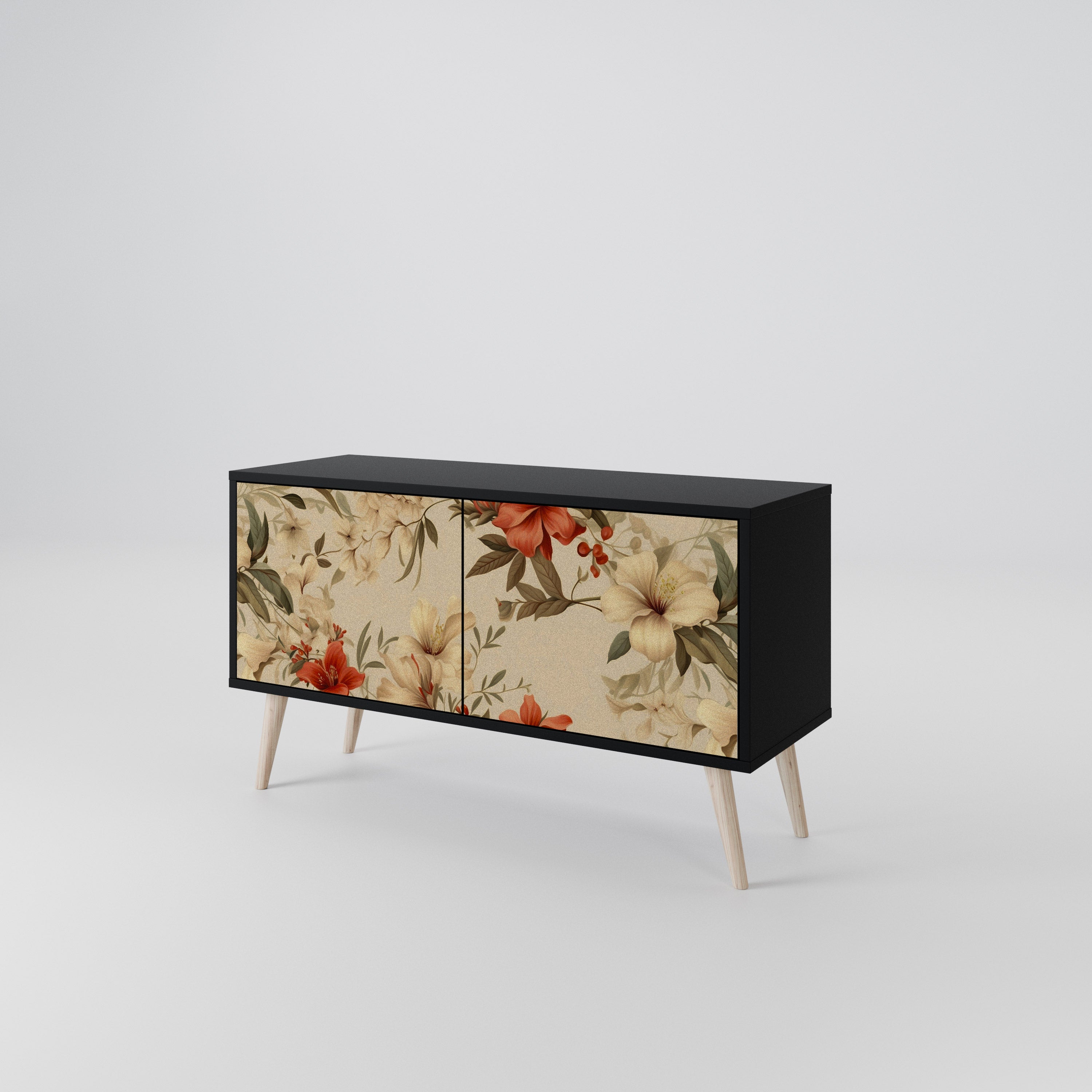 BLOOMING HARMONY Compact 2-Door TV Cabinet