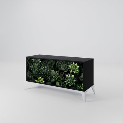 SUCCULENT JUNGLE Kompaktní dvoudveřový TV stolek