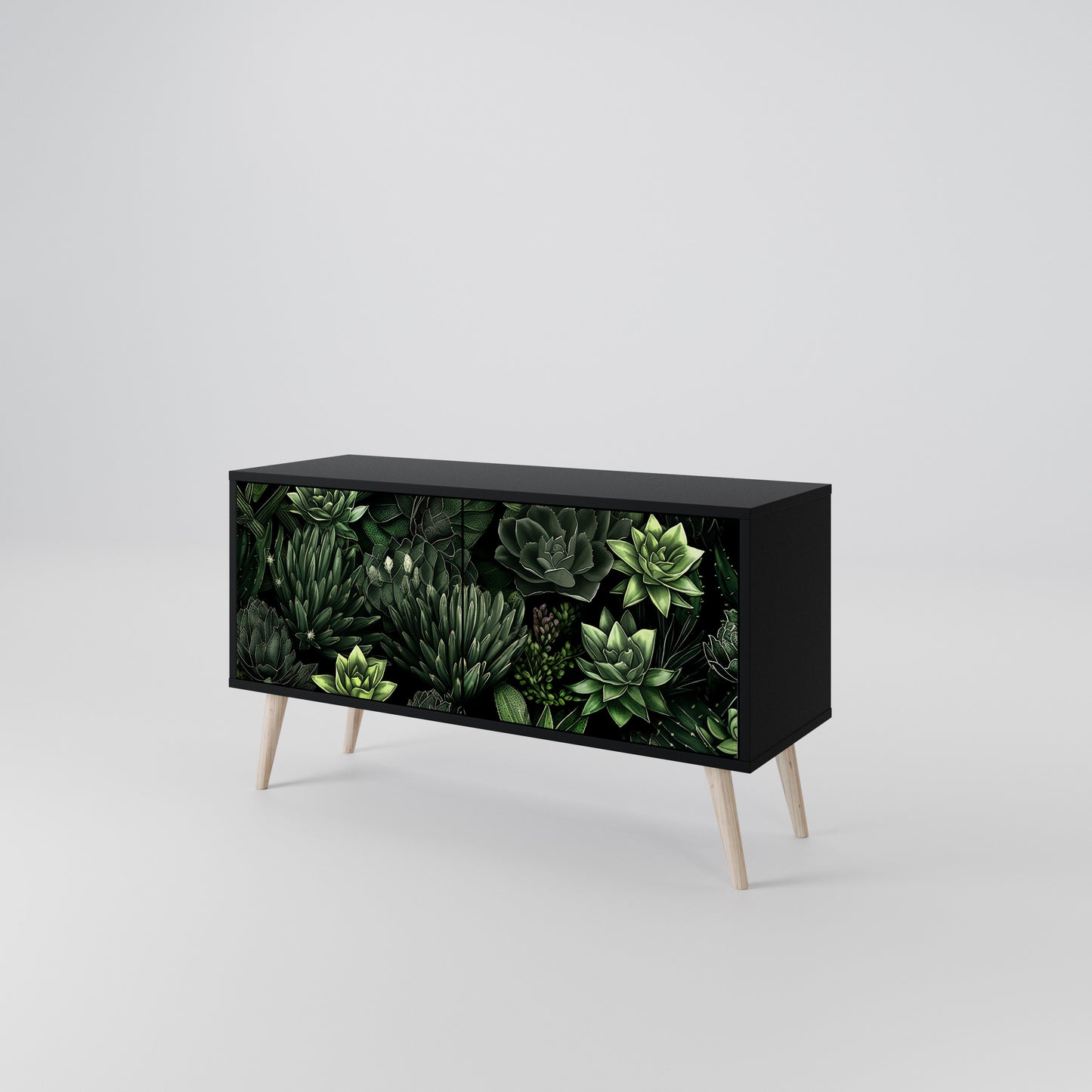 SUCCULENT JUNGLE Kompaktní dvoudveřový TV stolek