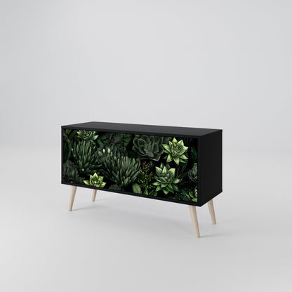 SUCCULENT JUNGLE Kompaktní dvoudveřový TV stolek