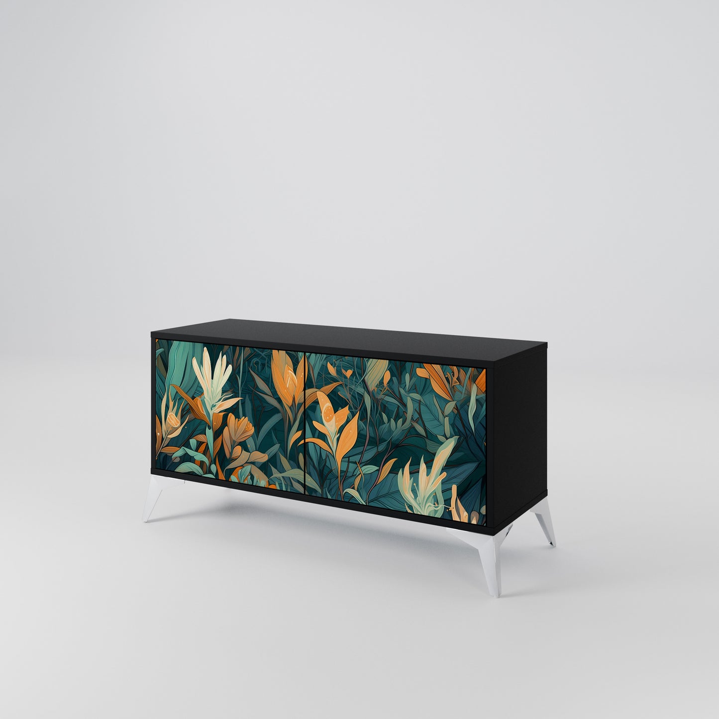 FLORAL SERENITY Kompaktní dvoudveřový TV stolek