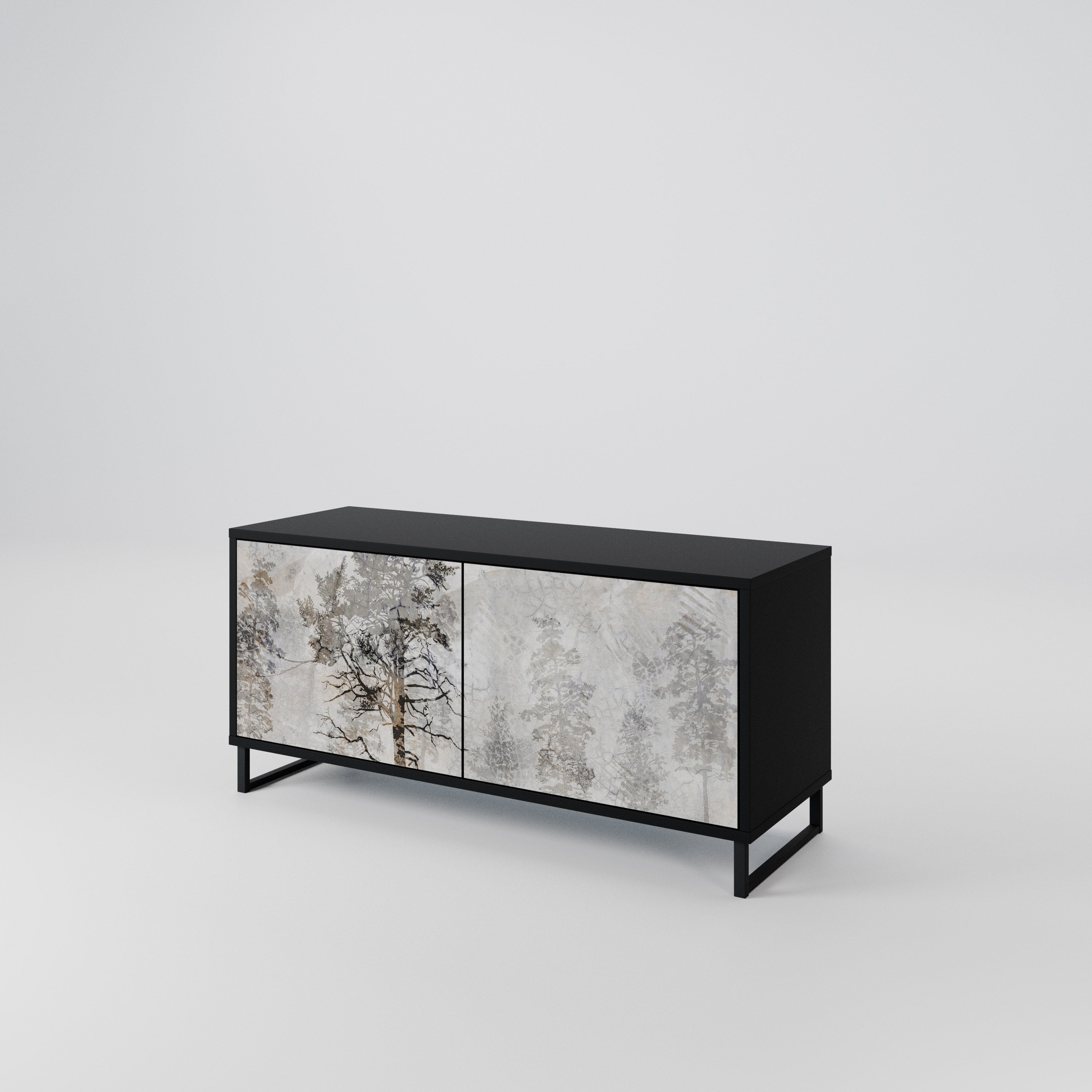 FADE IN THE TREES Compact 2-Door TV Cabinet