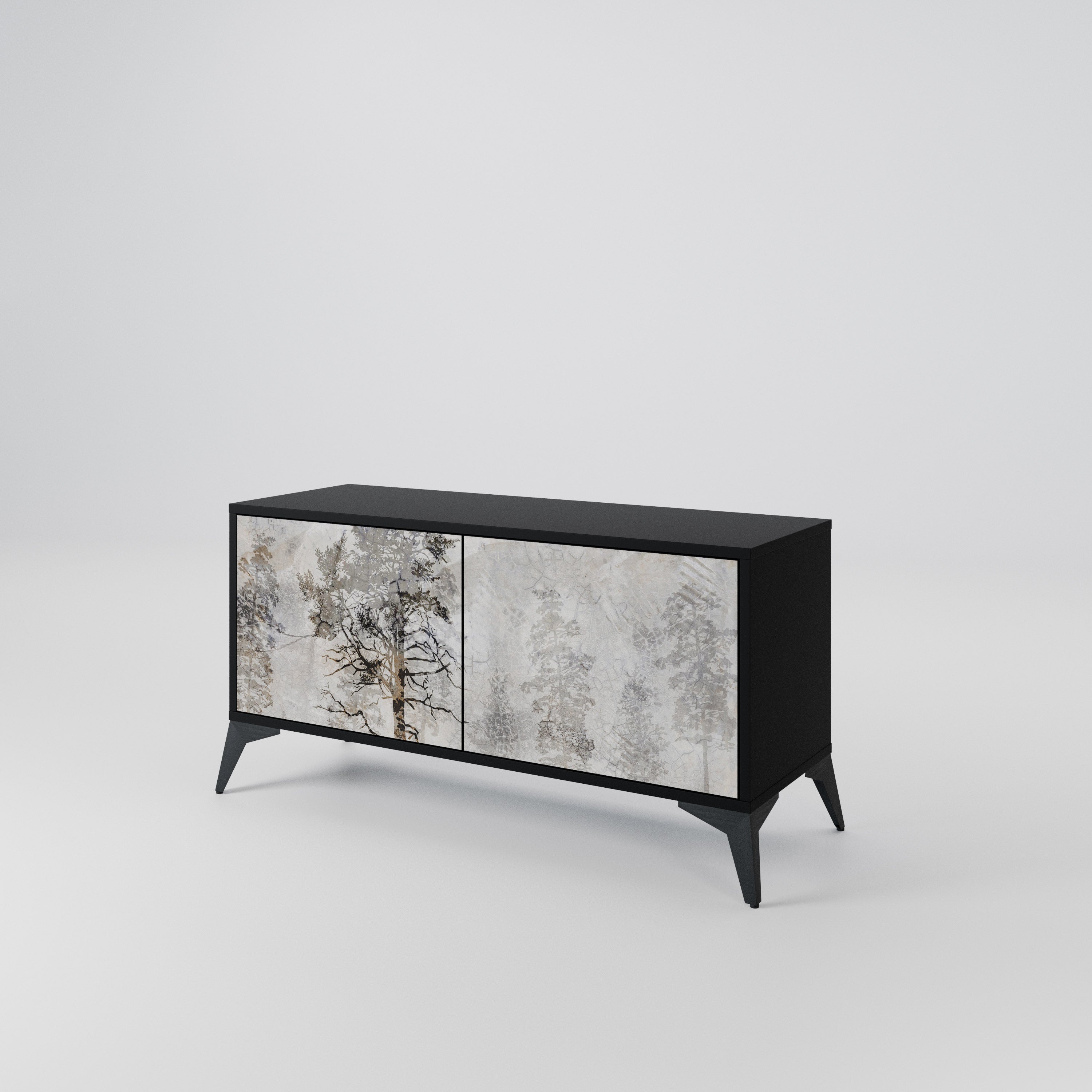 FADE IN THE TREES Compact 2-Door TV Cabinet