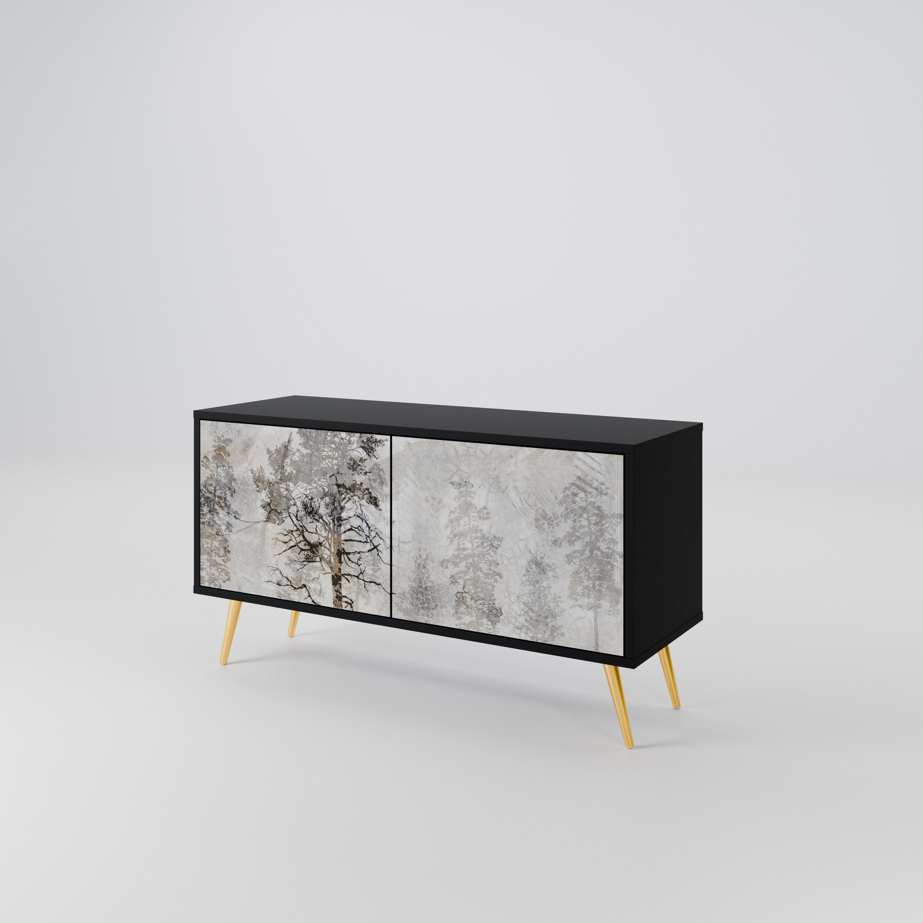 FADE IN THE TREES Compact 2-Door TV Cabinet