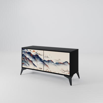 JAPANESE LANDSCAPE Kompaktní dvoudveřový TV stolek