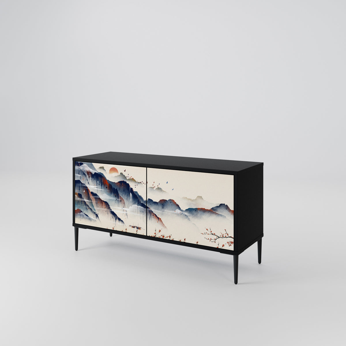 JAPANESE LANDSCAPE Kompaktní dvoudveřový TV stolek