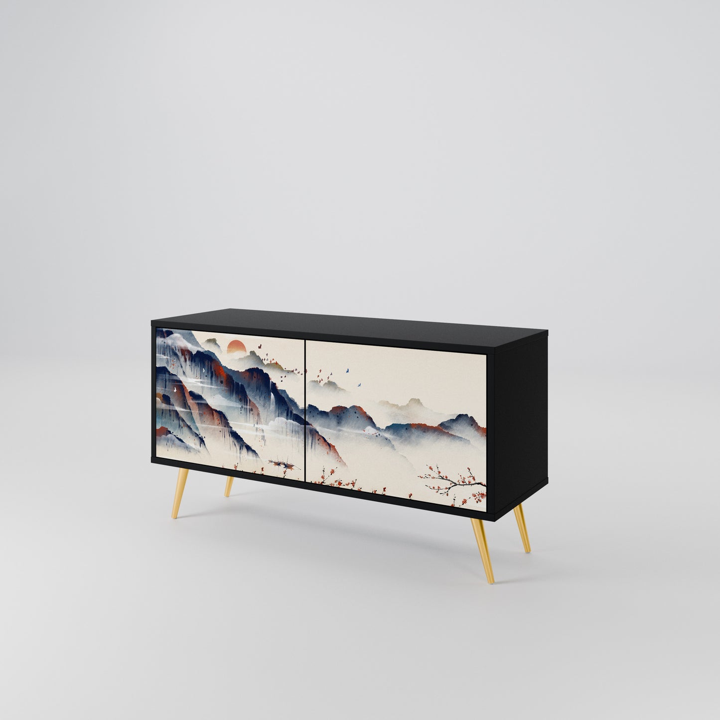 JAPANESE LANDSCAPE Kompaktní dvoudveřový TV stolek