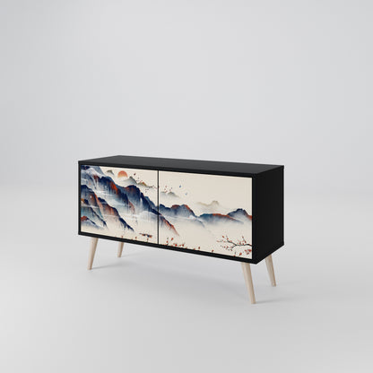 JAPANESE LANDSCAPE Kompaktní dvoudveřový TV stolek