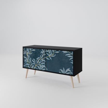 BLUE LEAVES Kompaktní dvoudveřový TV stolek