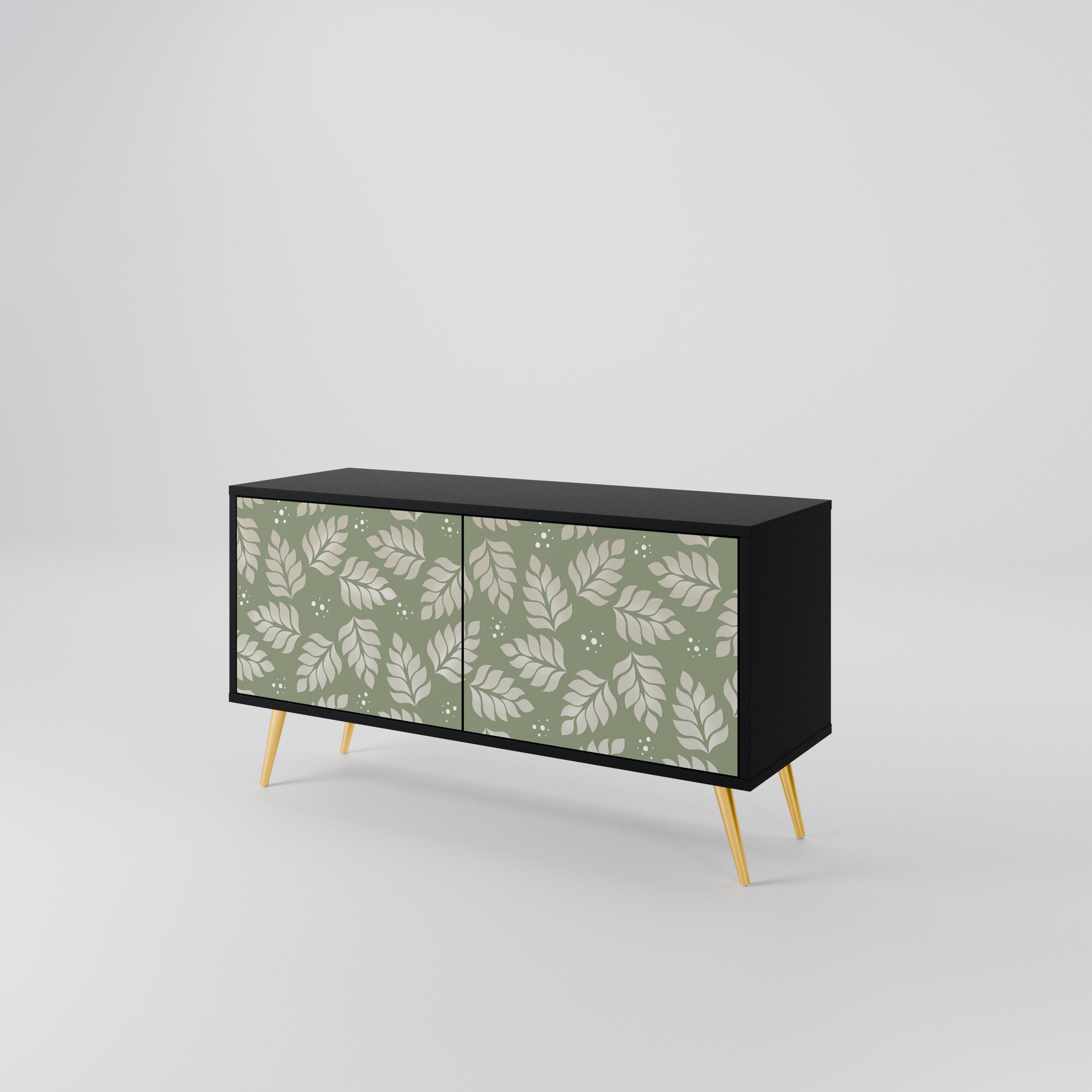 LEAVES ON GREEN Compact 2-Door TV Cabinet