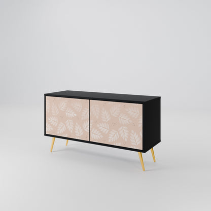 LEAVES ON BEIGE Kompaktní dvoudveřový TV stolek